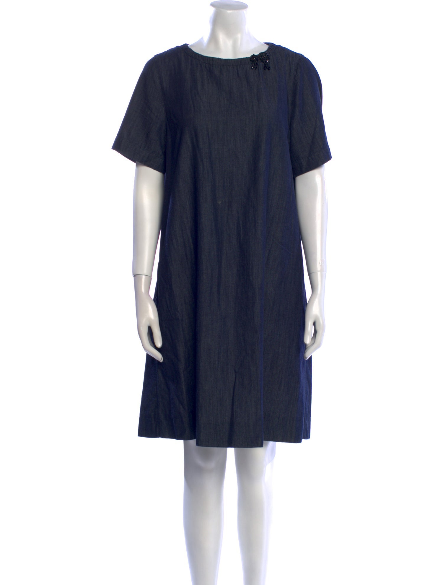 Max Mara Bateau Neckline Knee-Length Dress