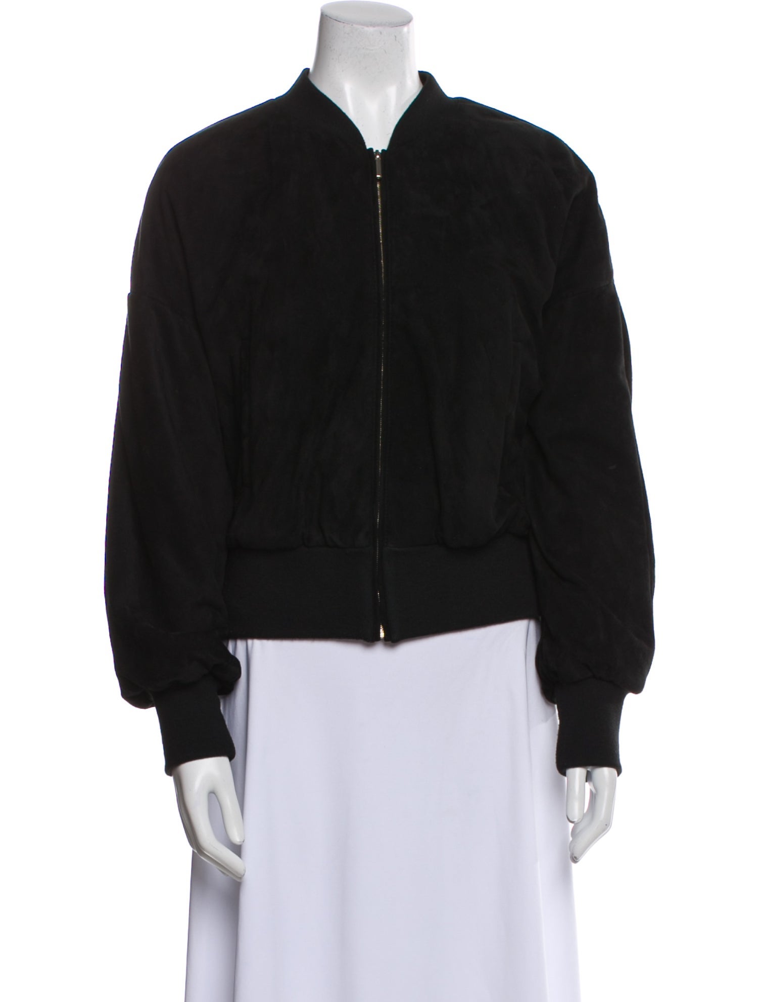 'S Max Mara Lamb Leather Bomber Jacket