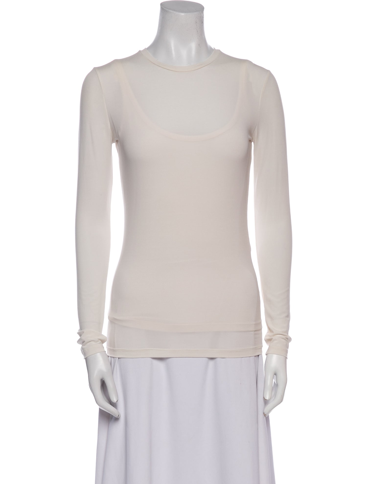 Max Mara Scoop Neck Long Sleeve Top