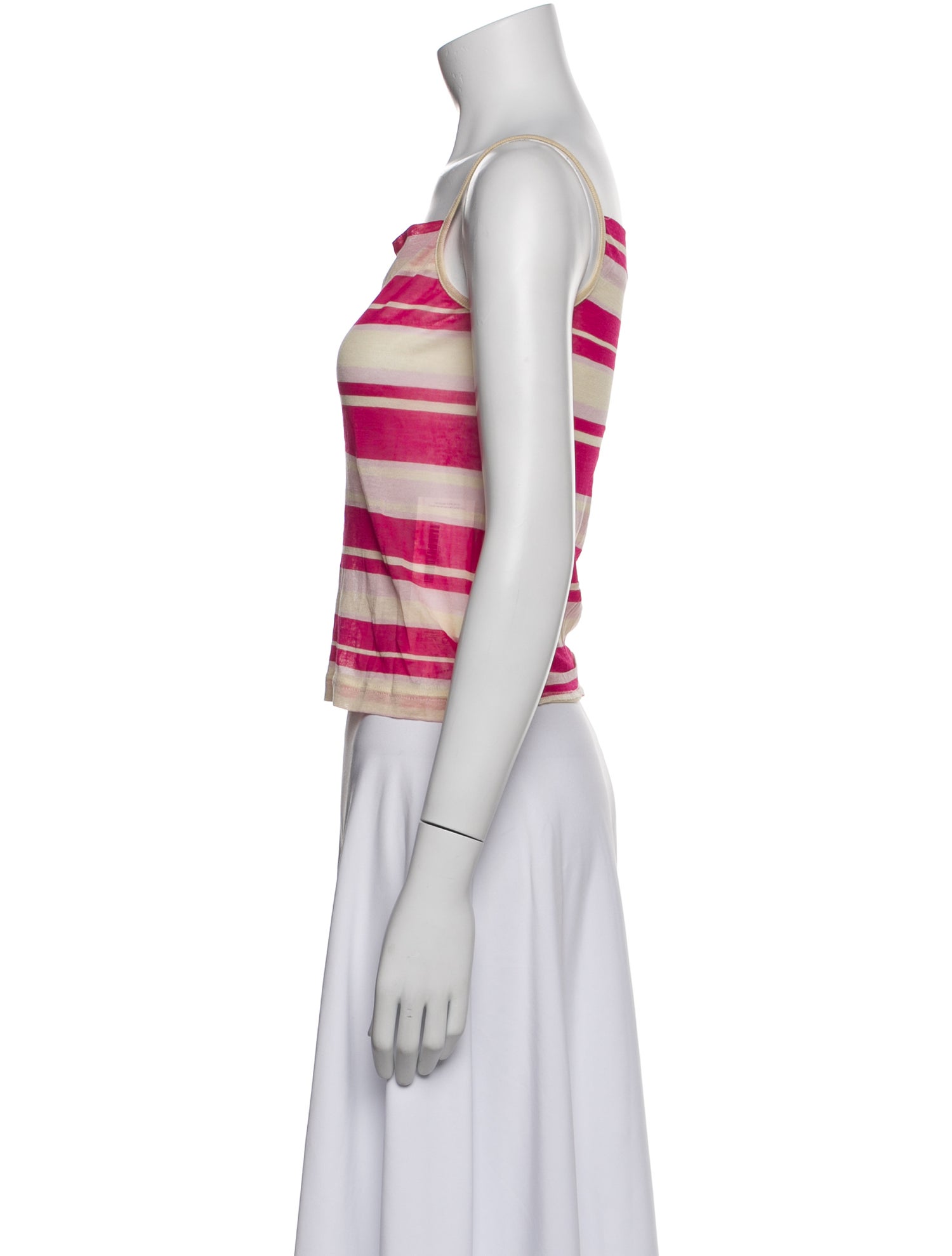 Max Mara Striped Square Neckline Crop Top