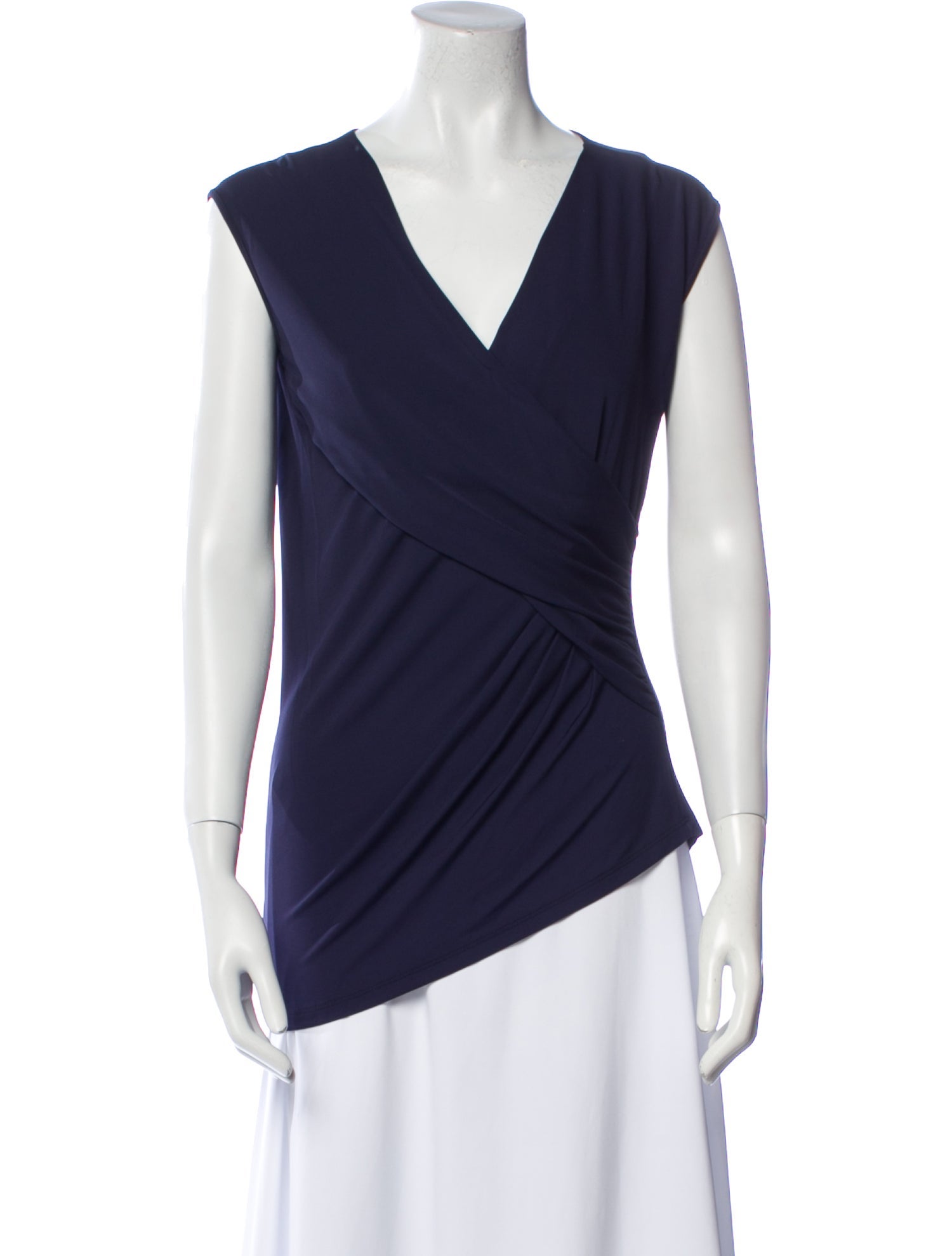 Max Mara V-Neck Sleeveless Blouse