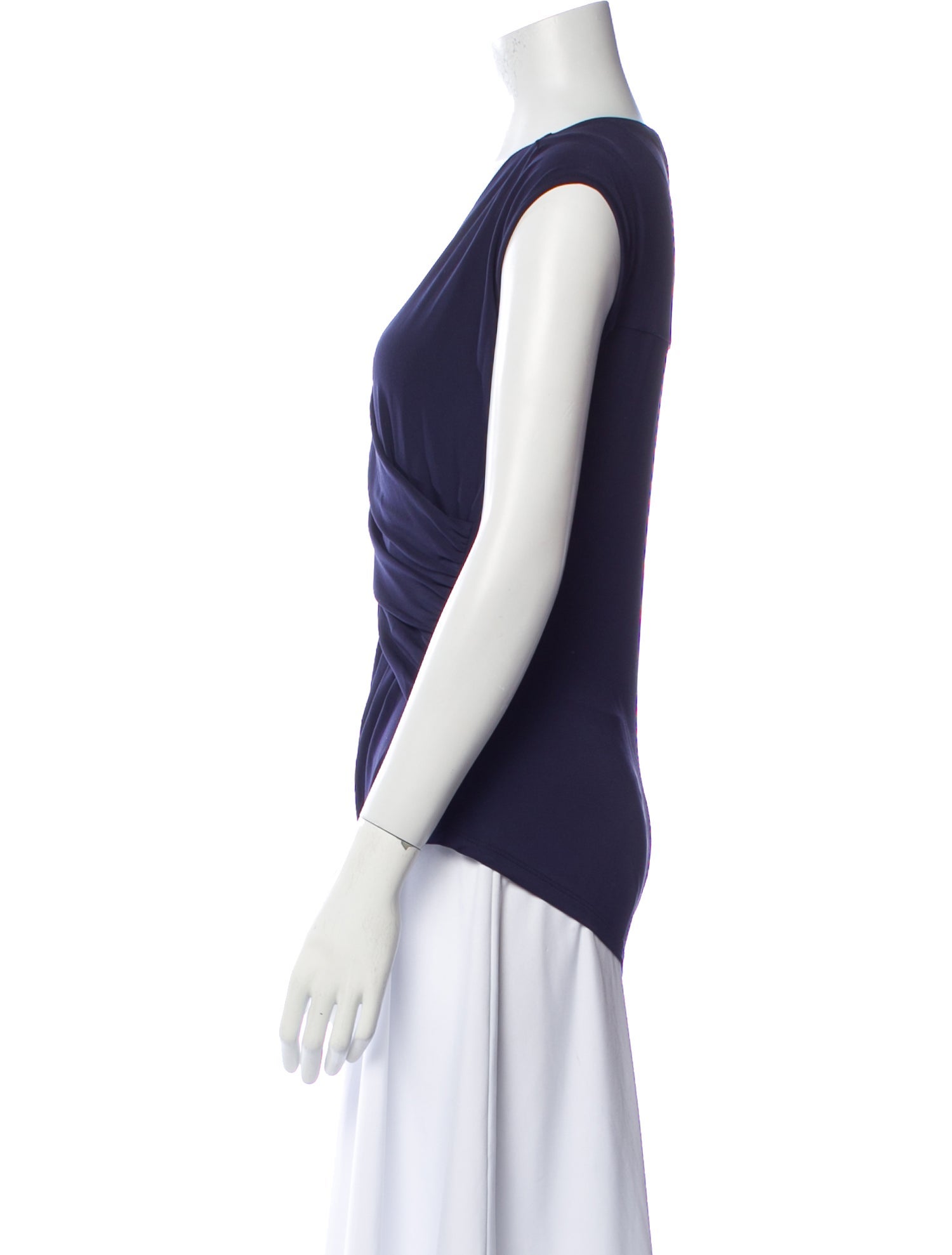 Max Mara V-Neck Sleeveless Blouse