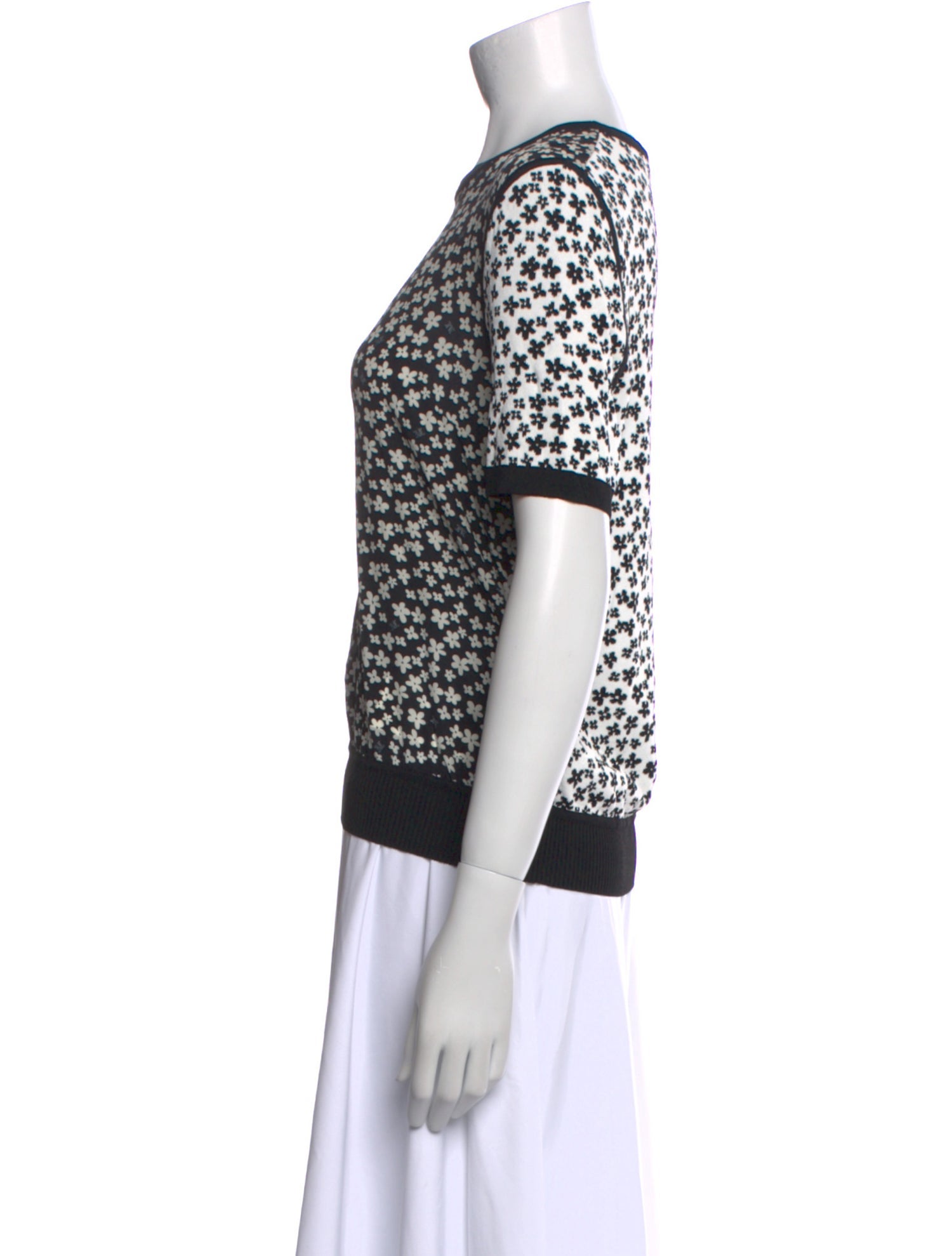 Max Mara Crew Neck Short Sleeve Top