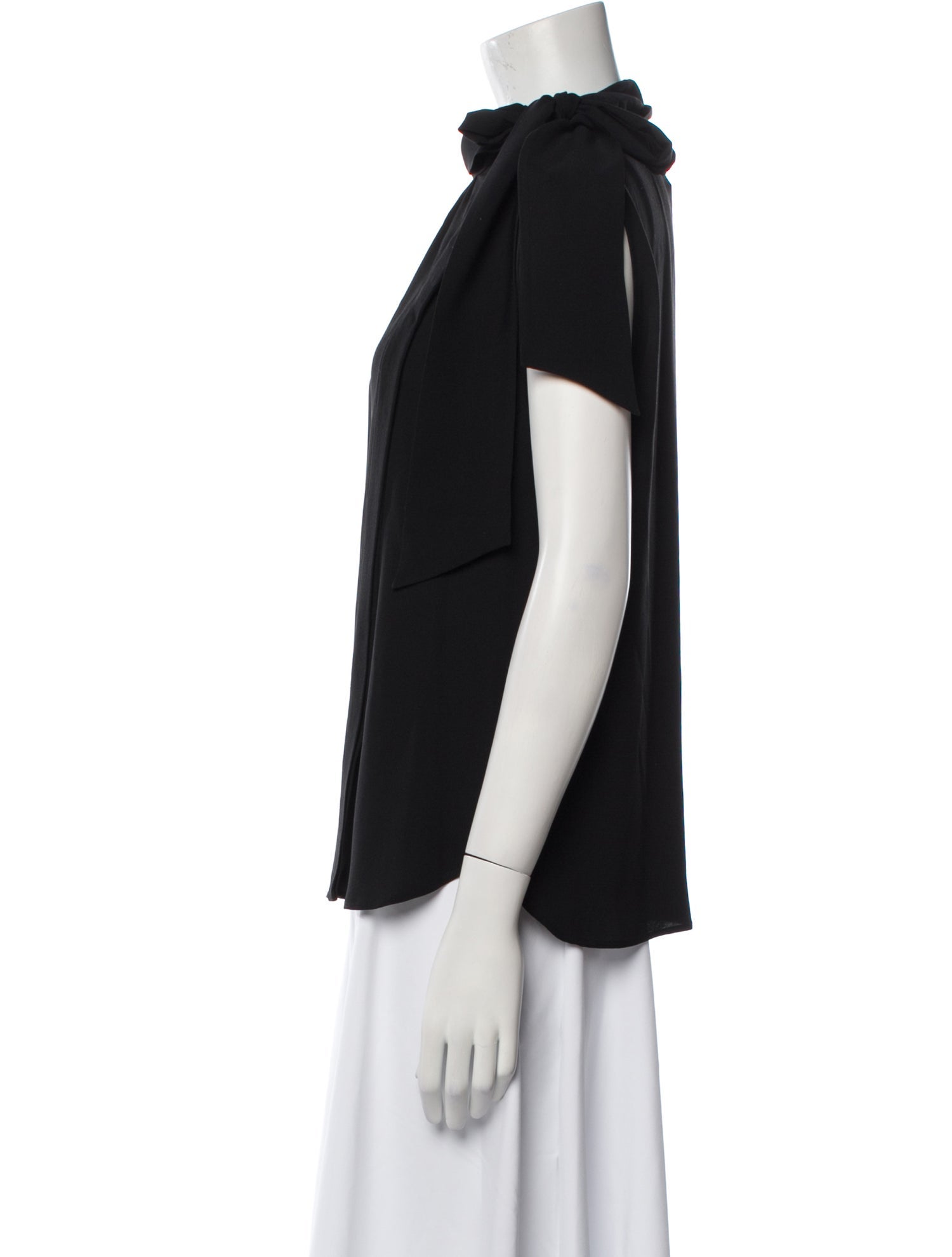 Max Mara Mock Neck Sleeveless Blouse