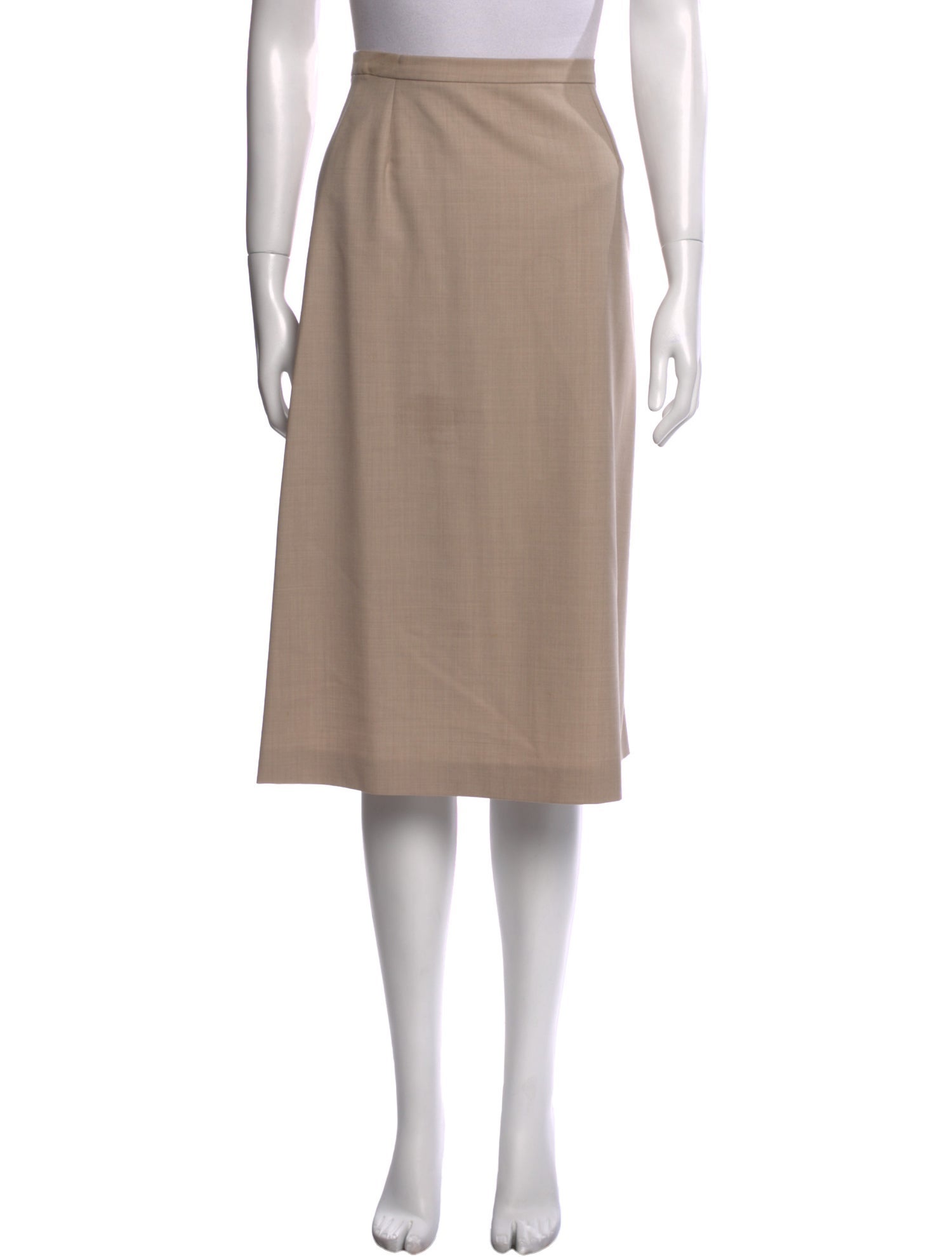 Max Mara Virgin Wool Knee-Length Skirt