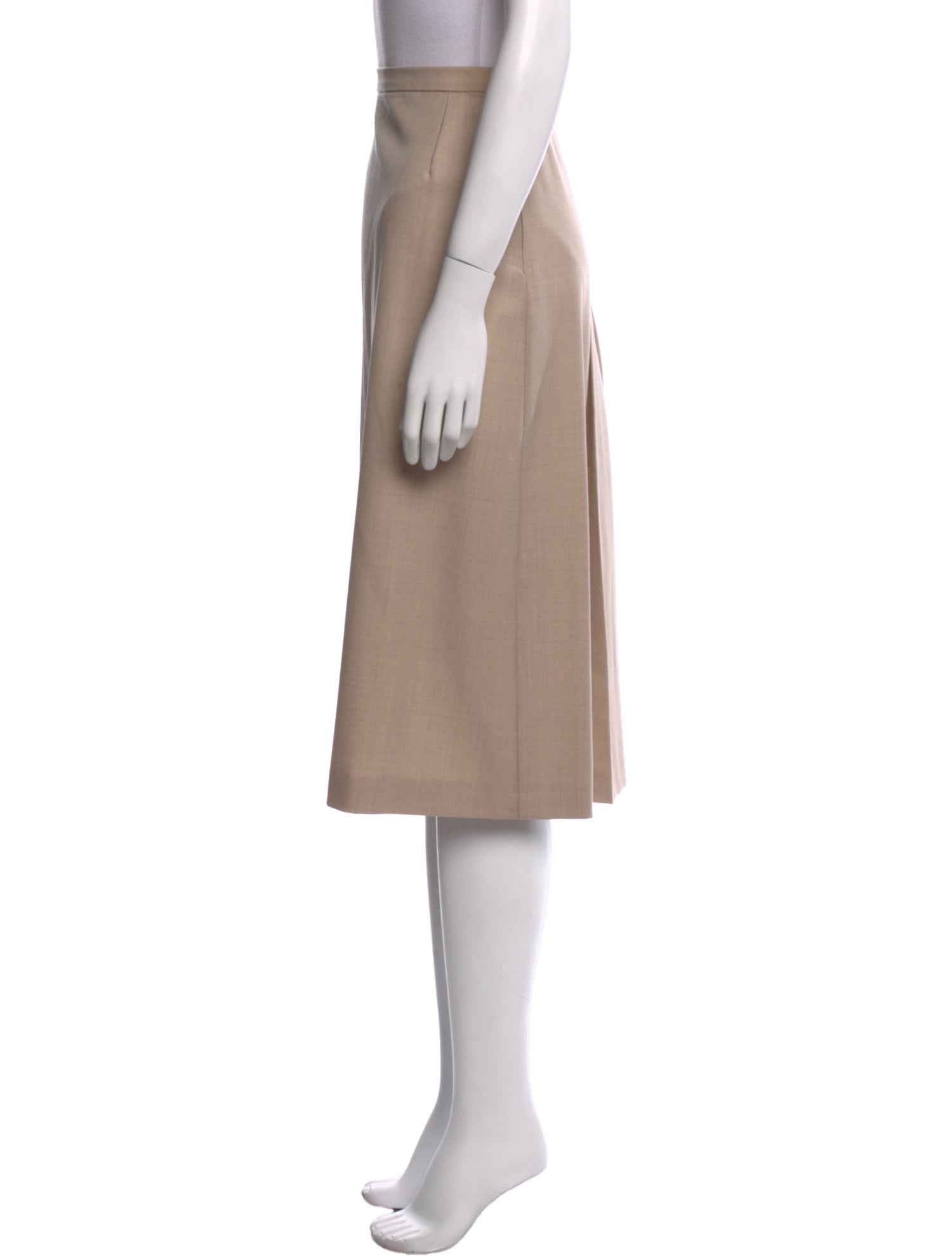 Max Mara Virgin Wool Knee-Length Skirt