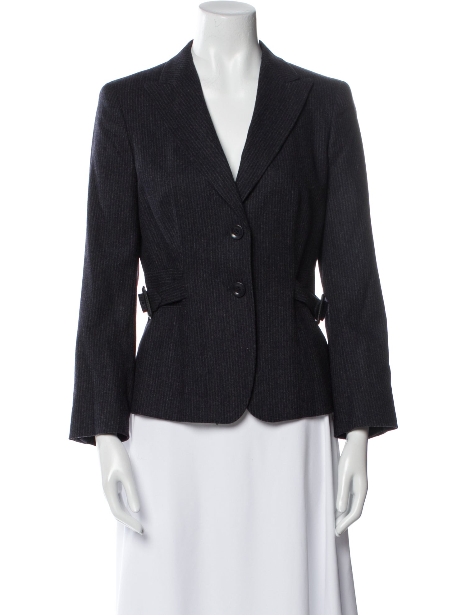 Max Mara Virgin Wool Striped Blazer