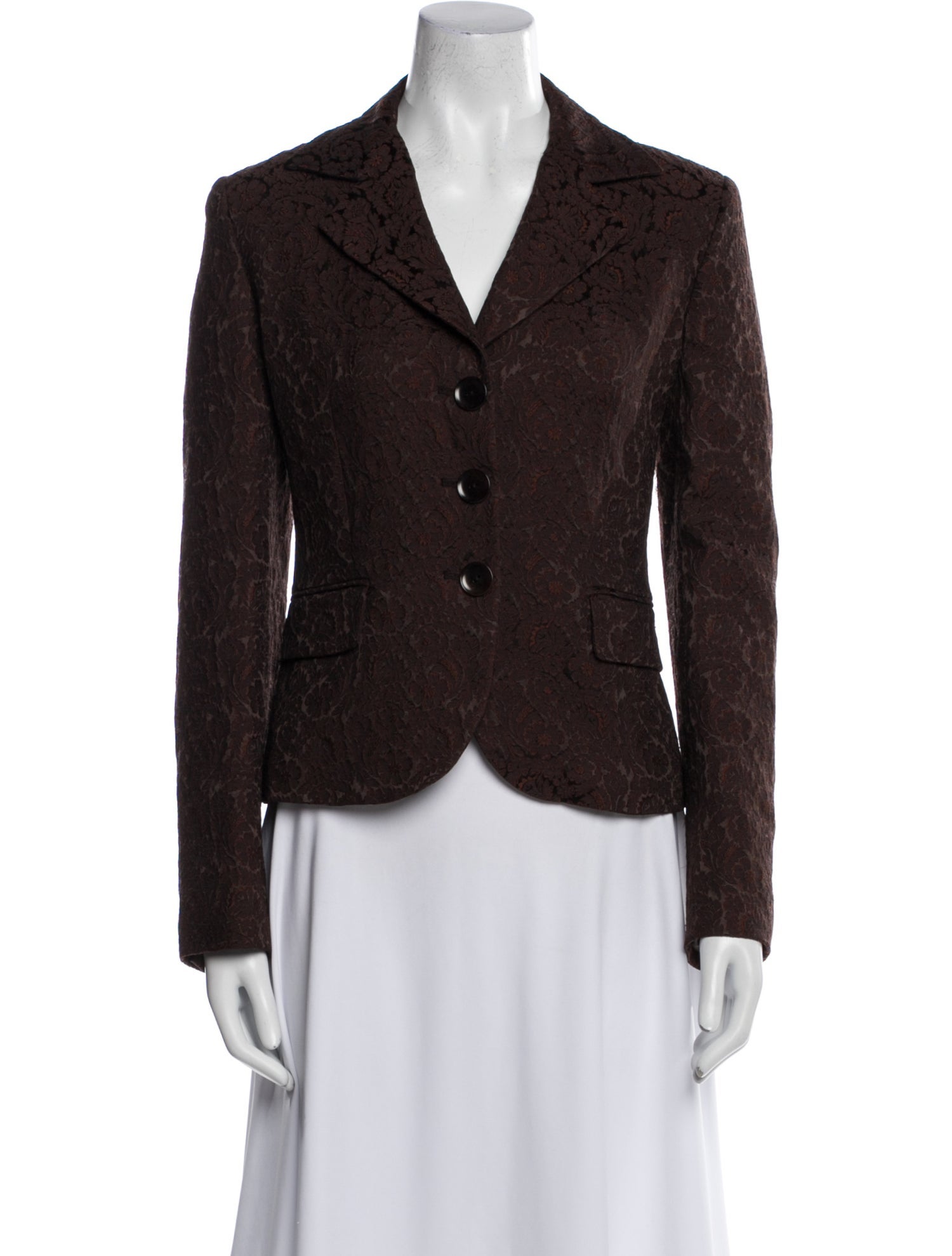 Max Mara Plaid Print Blazer