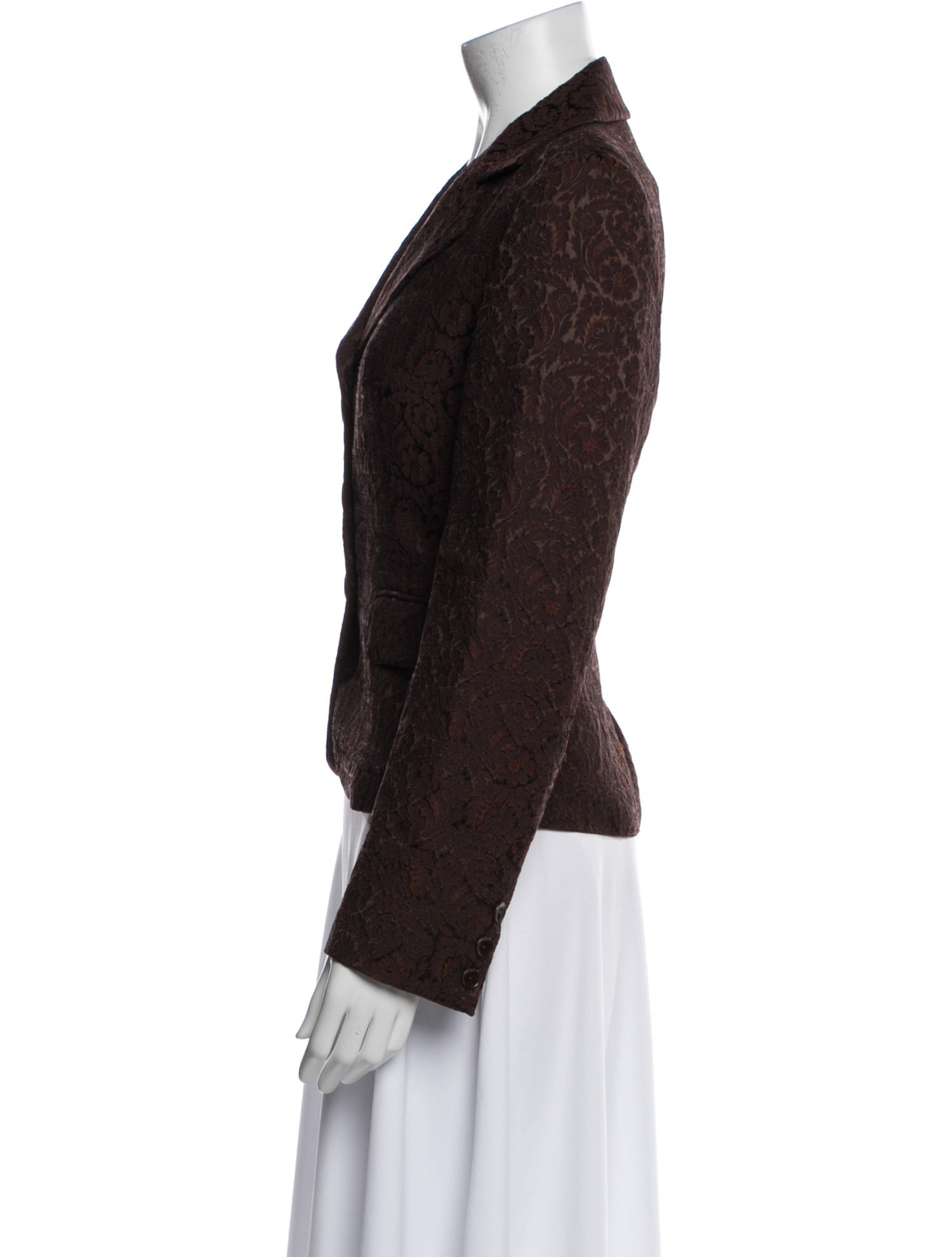 Max Mara Plaid Print Blazer