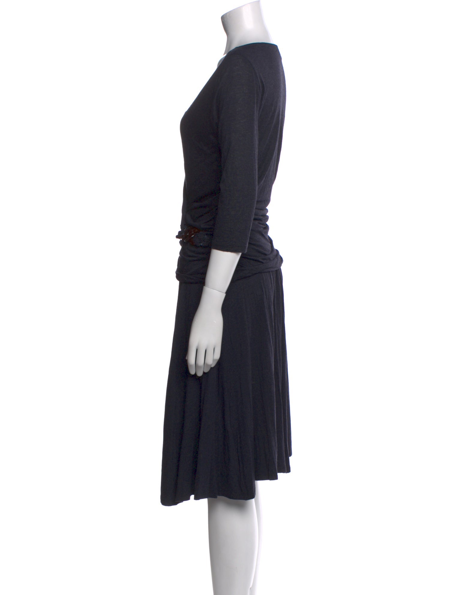 Max Mara V-Neck Knee-Length Dress