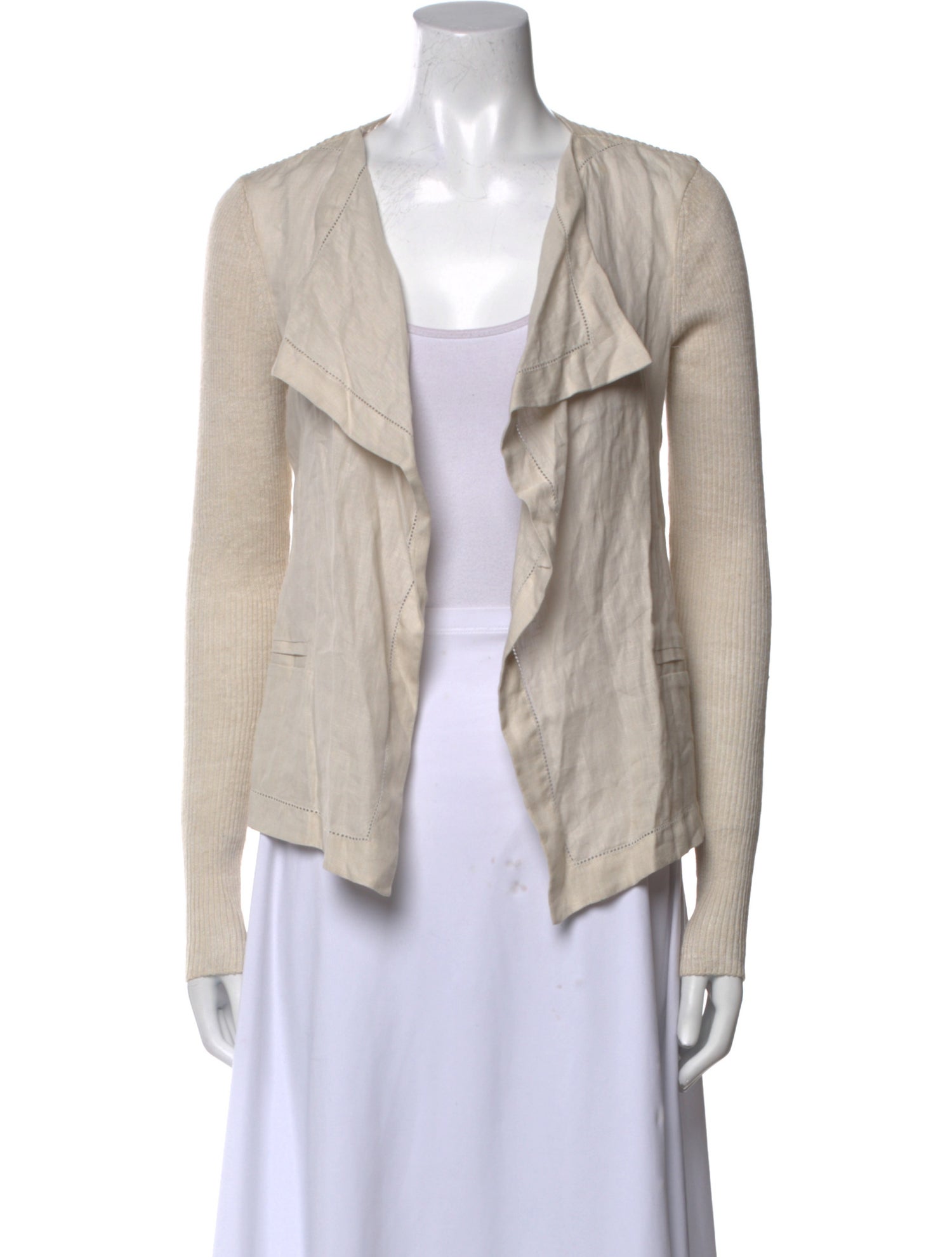 Max Mara Linen Open Front Sweater