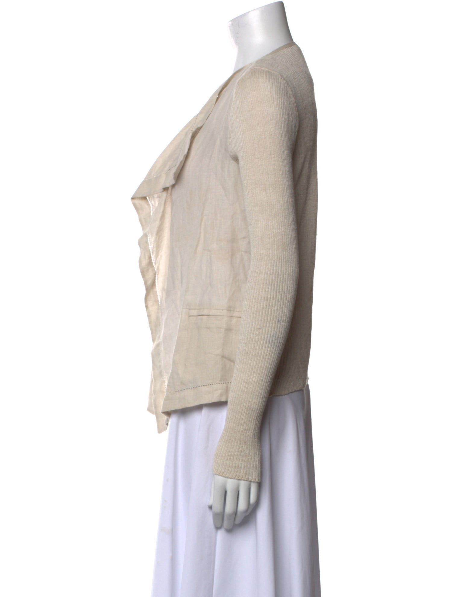 Max Mara Linen Open Front Sweater