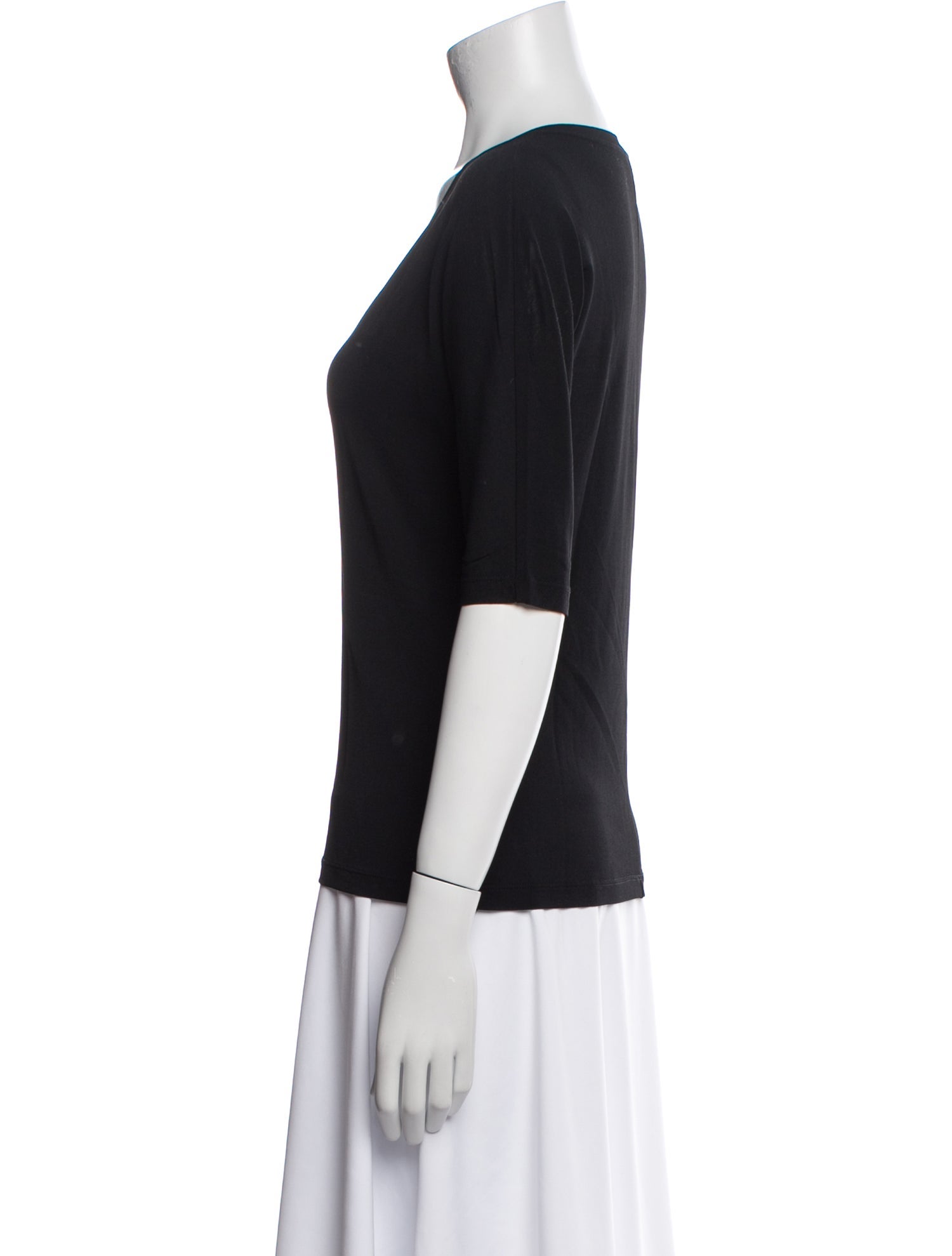 Max Mara V-Neck Three-Quarter Sleeve T-Shirt