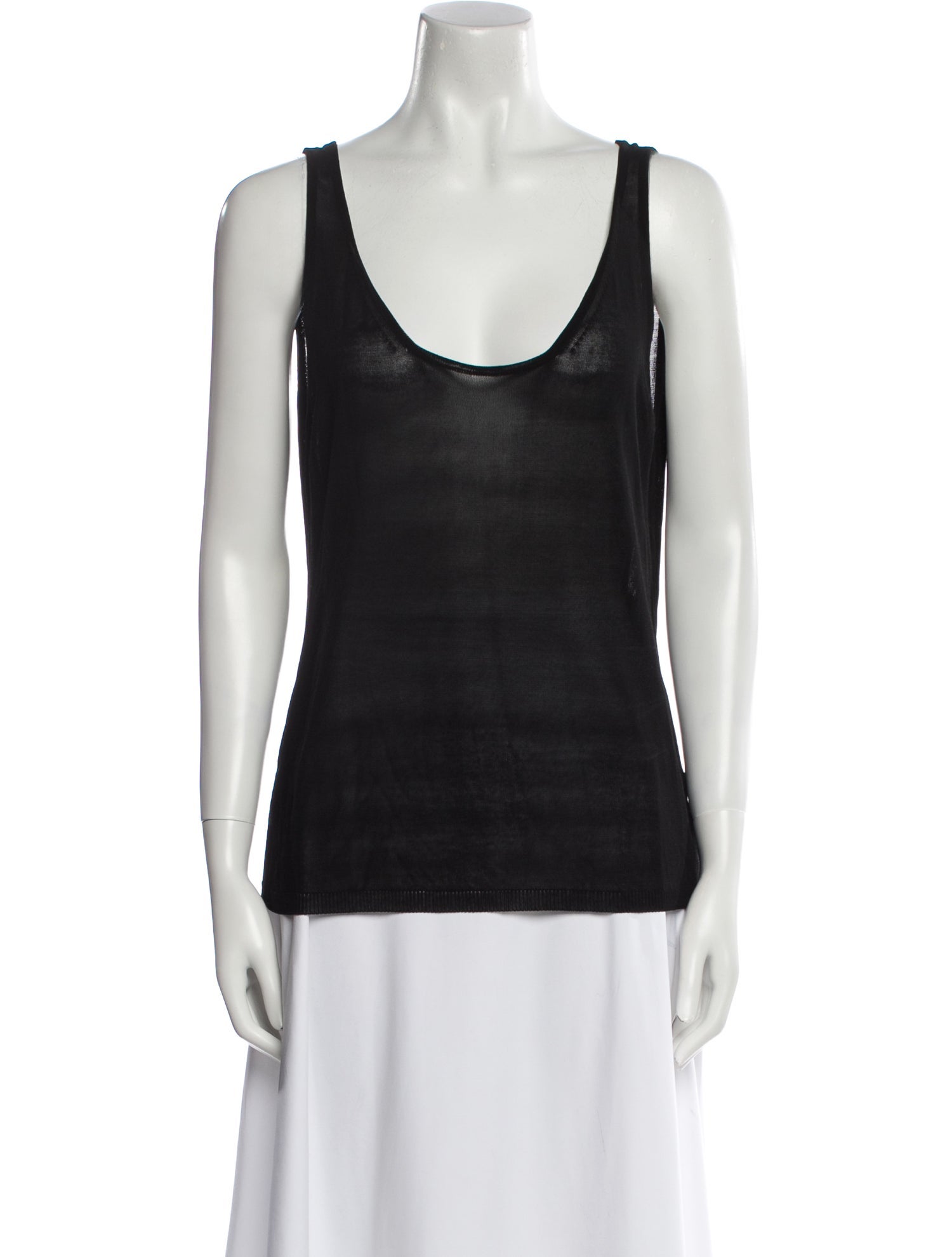 Max Mara Scoop Neck Sleeveless Top