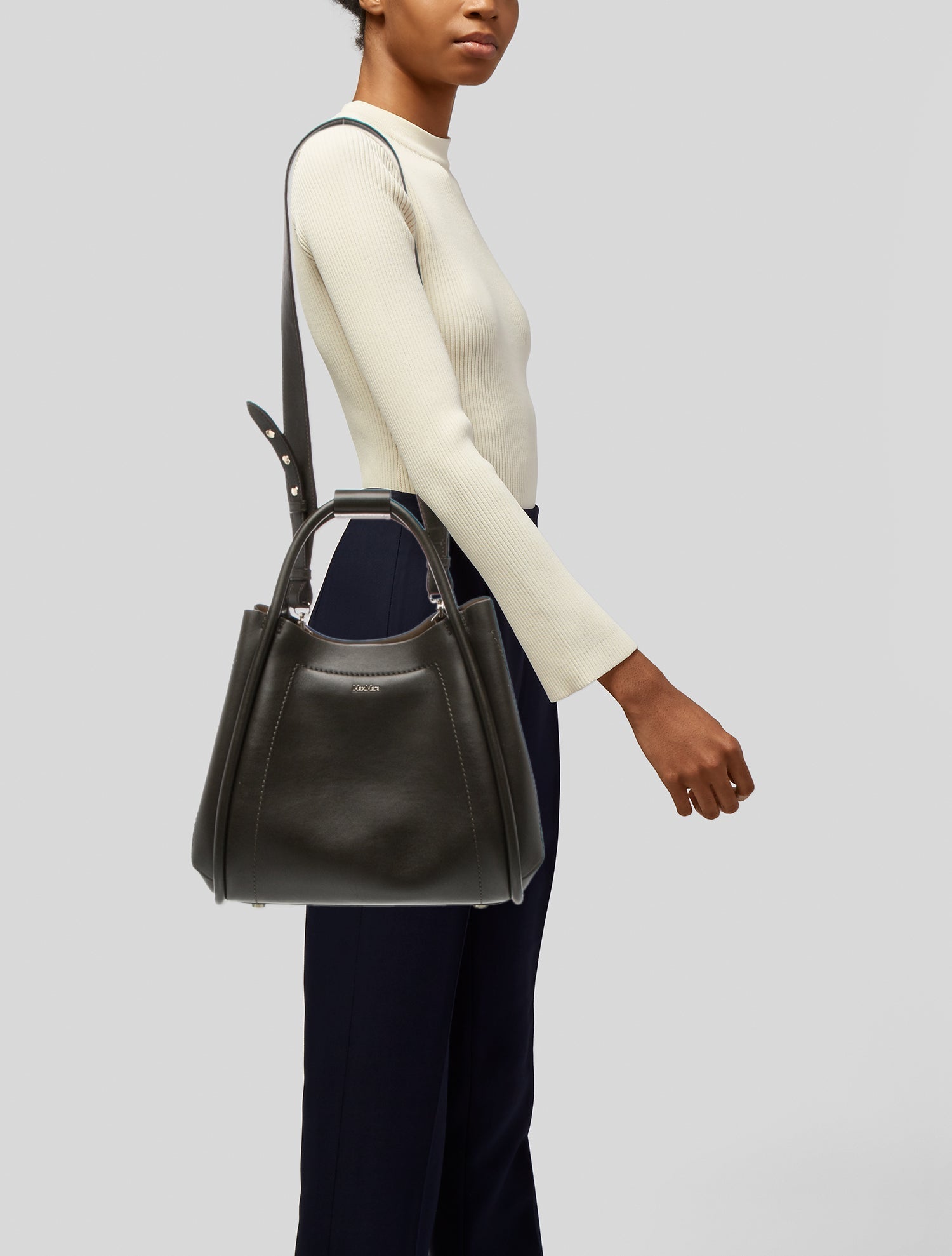 Max Mara Leather Top Handle Bag