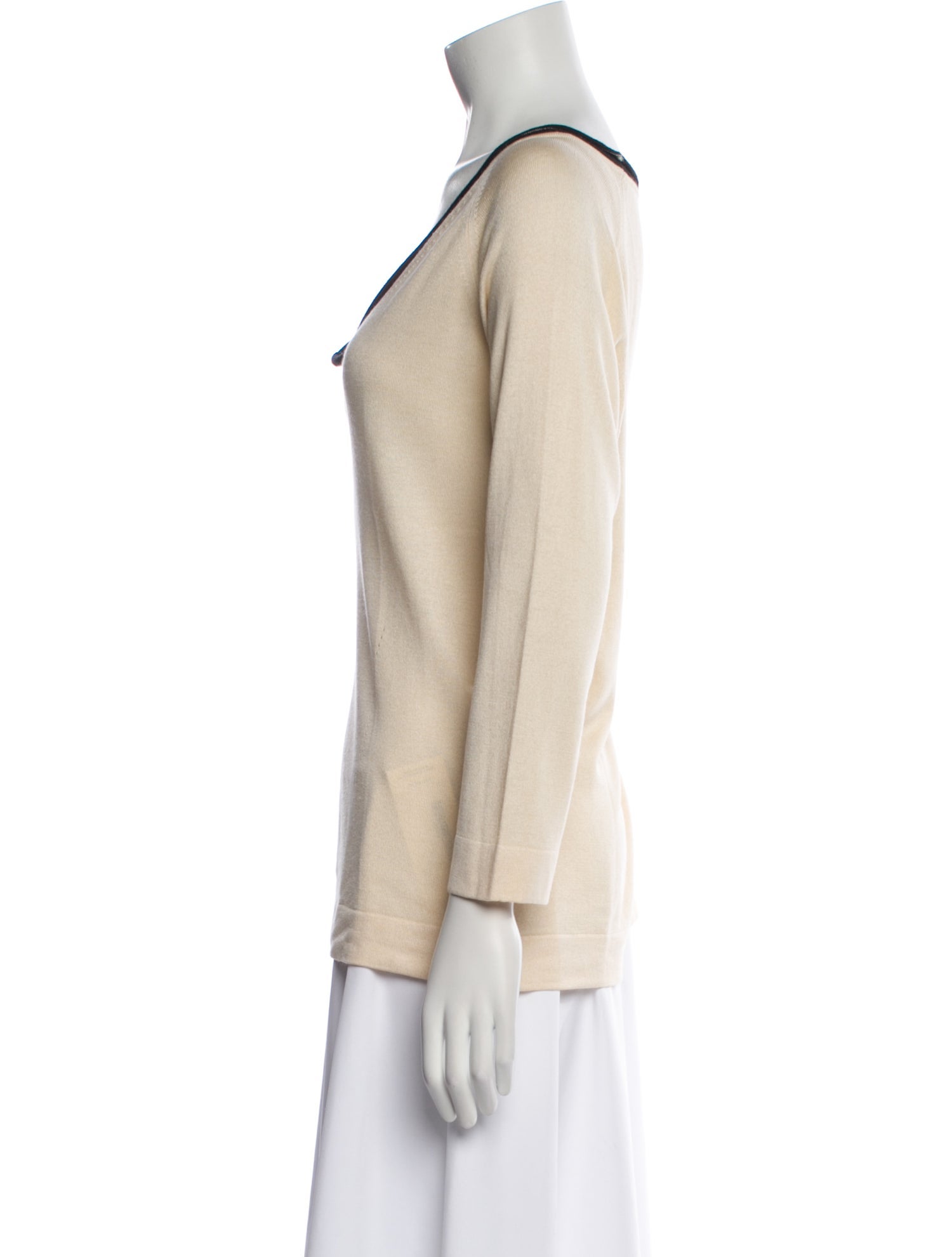 Max Mara Silk V-Neck Sweater