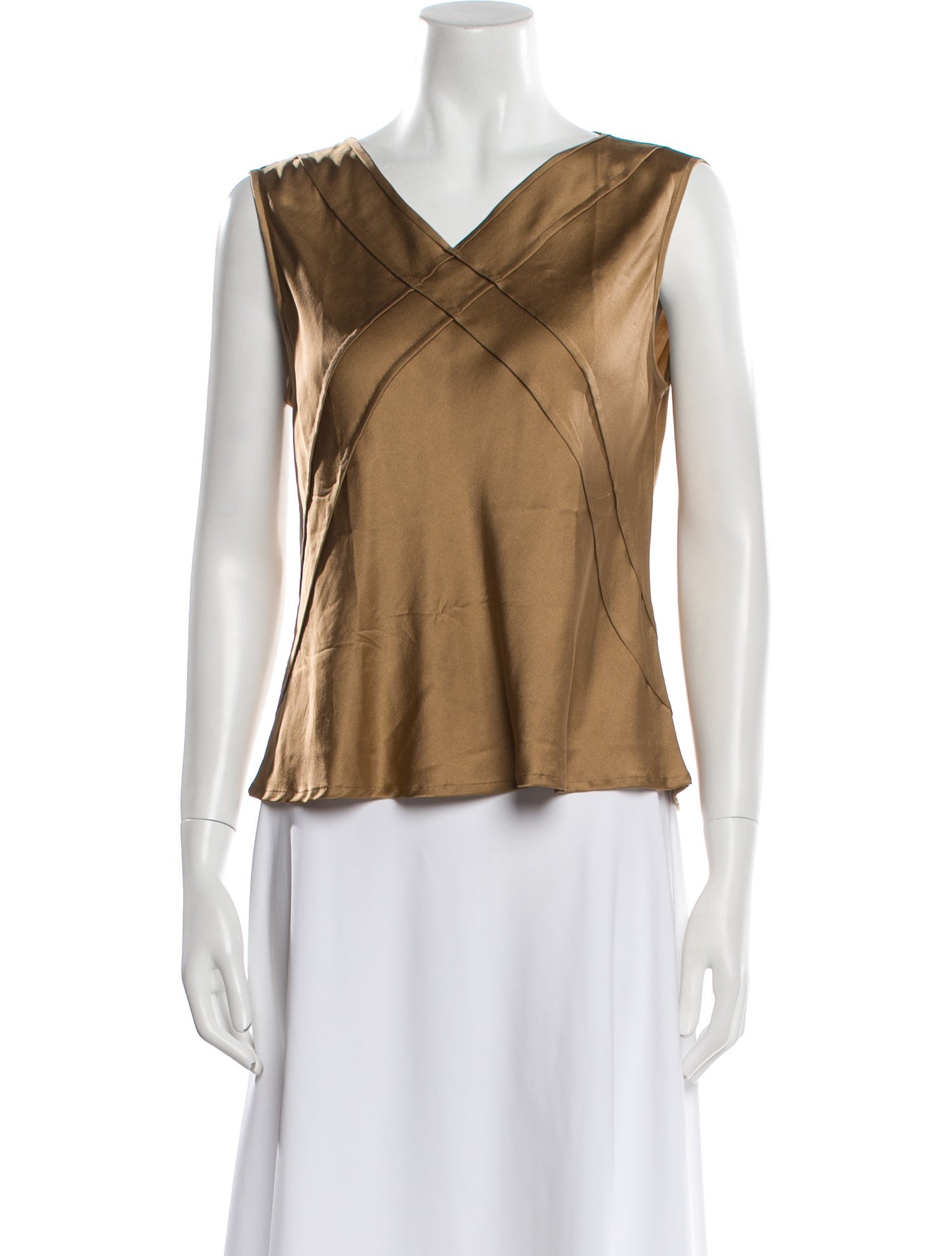 Max Mara Silk V-Neck Top
