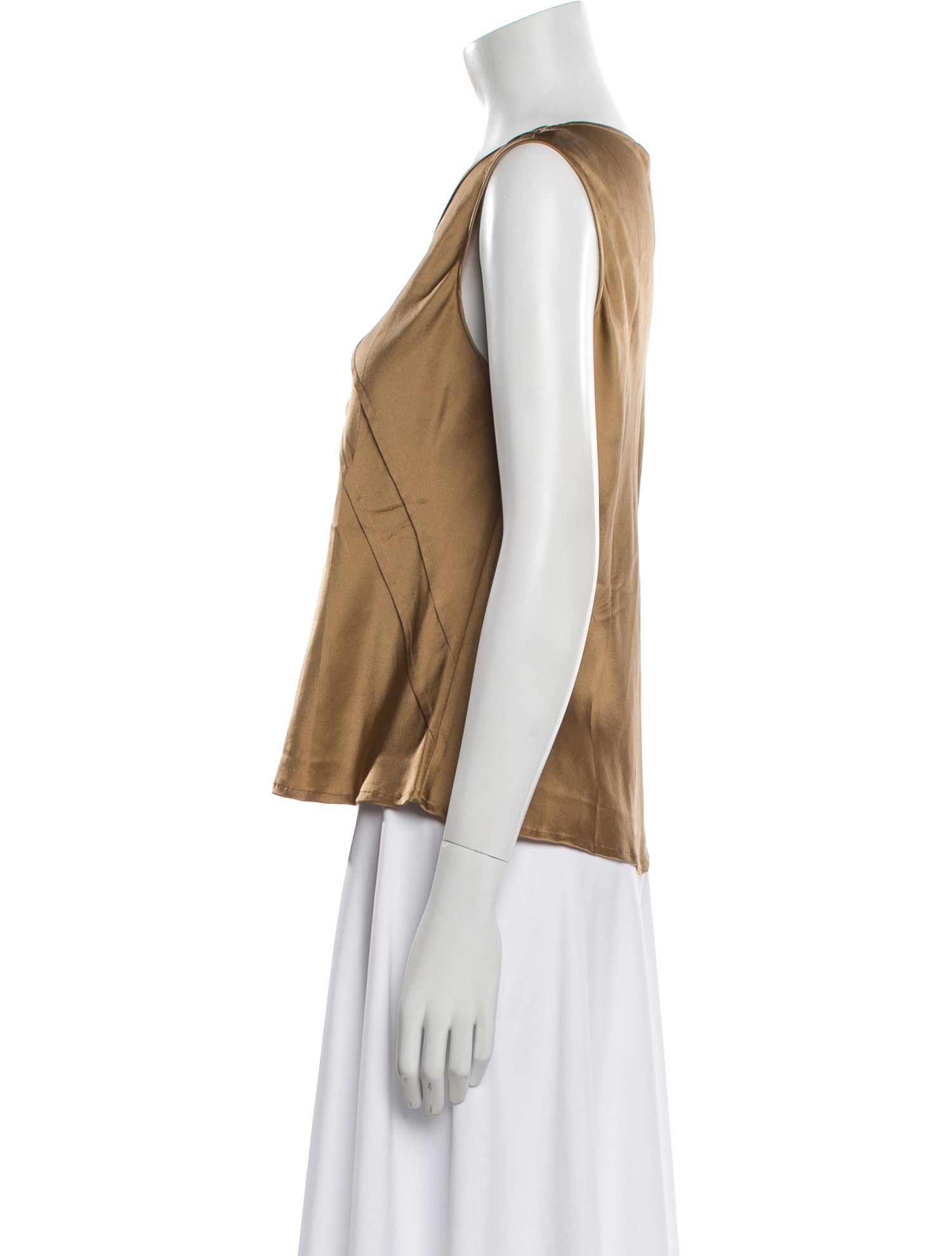 Max Mara Silk V-Neck Top