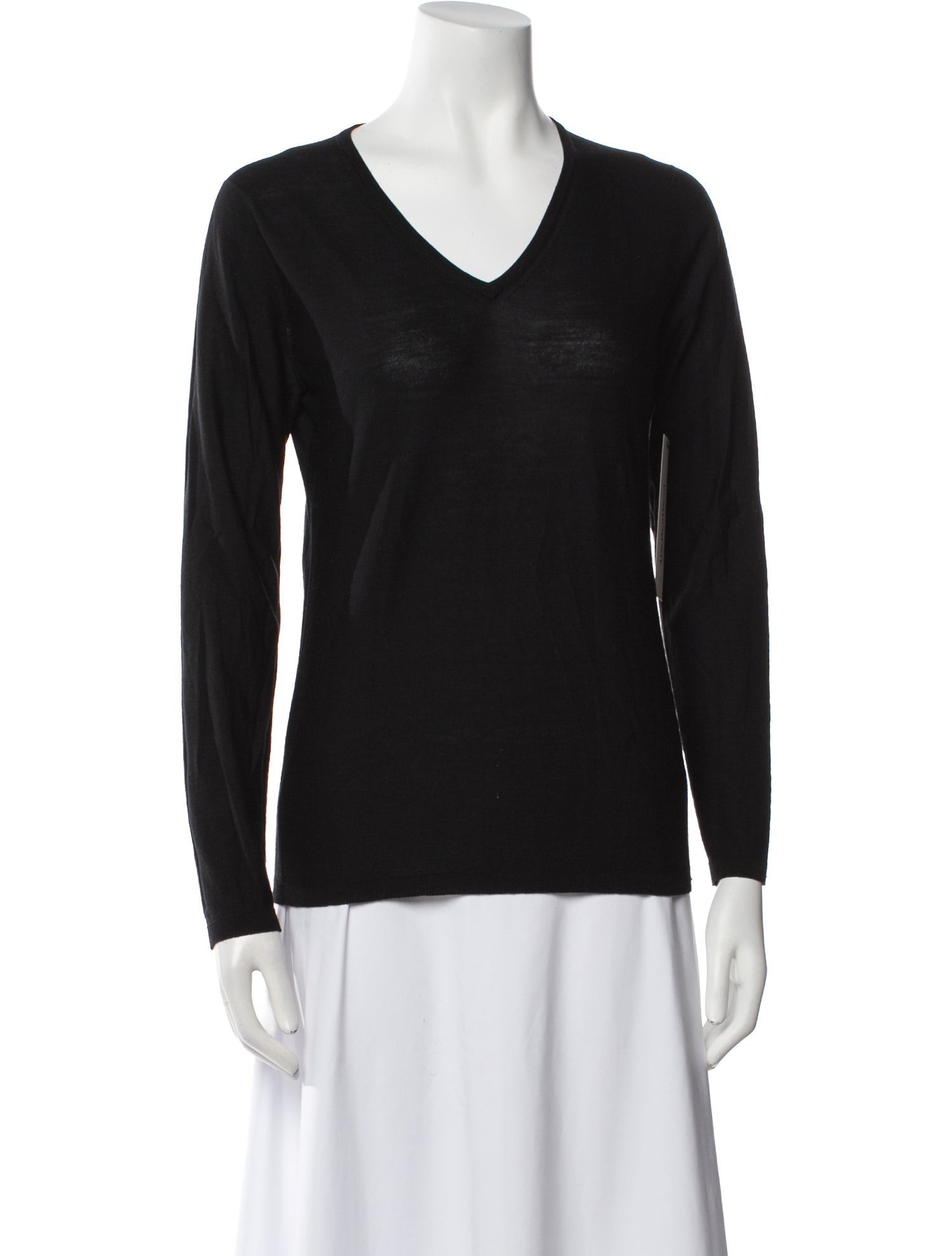 Max Mara V-Neck Long Sleeve Top