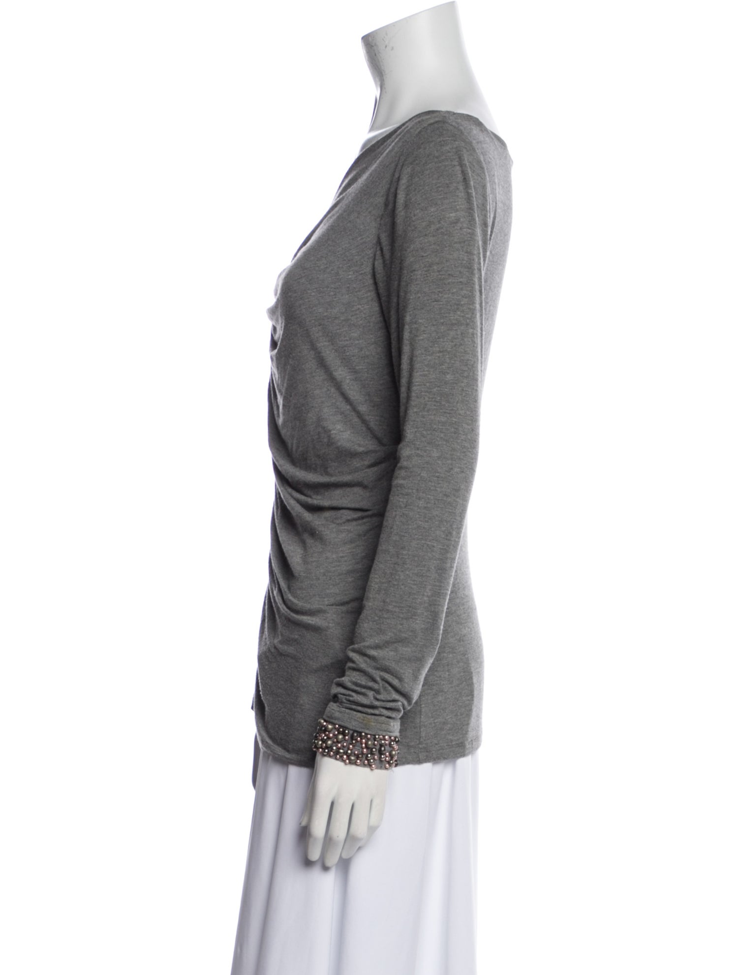 Max Mara One-Shoulder Long Sleeve Top