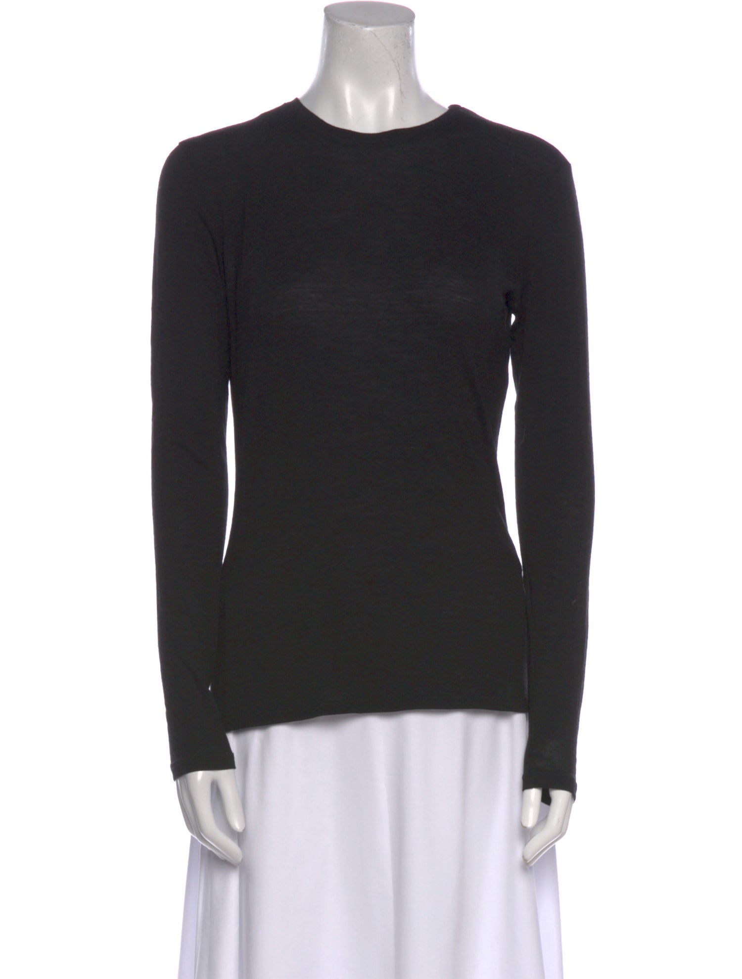 Max Mara Virgin Wool Crew Neck Top