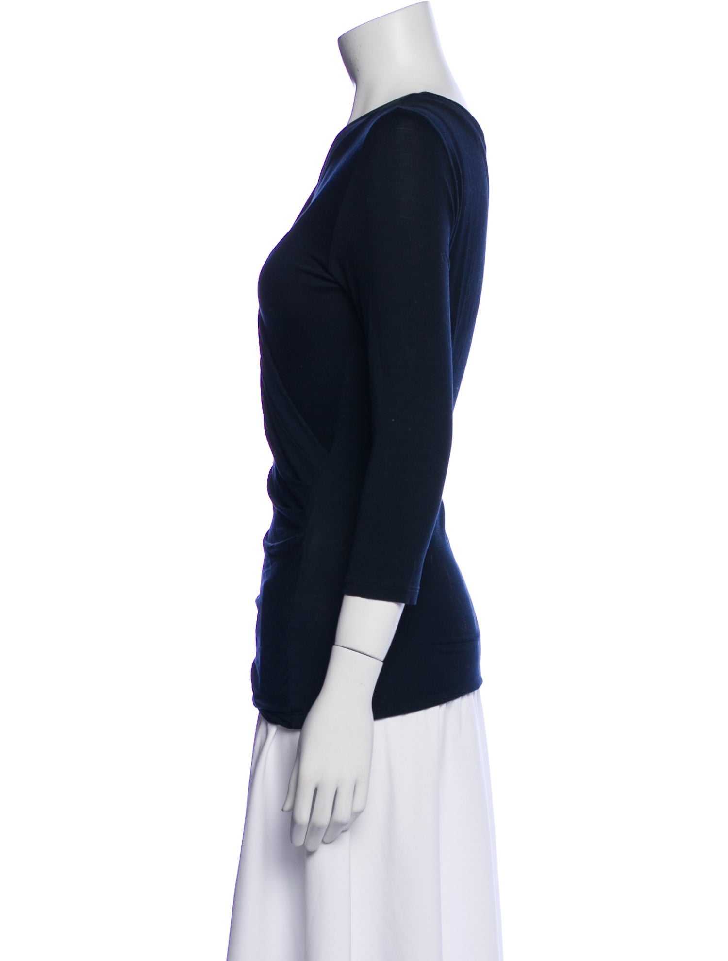 Max Mara V-Neck Three-Quarter Sleeve Top