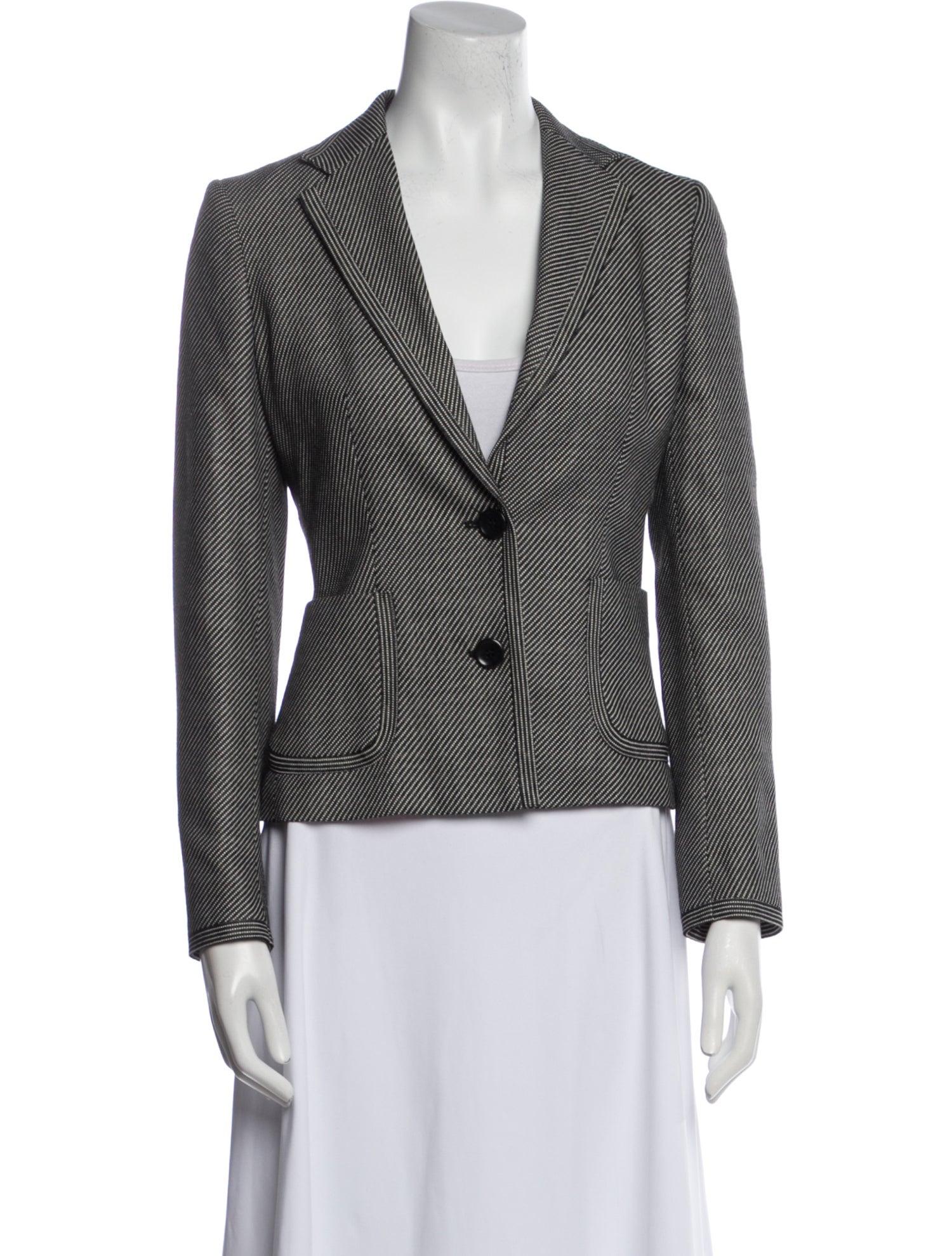 Max Mara Virgin Wool Striped Blazer