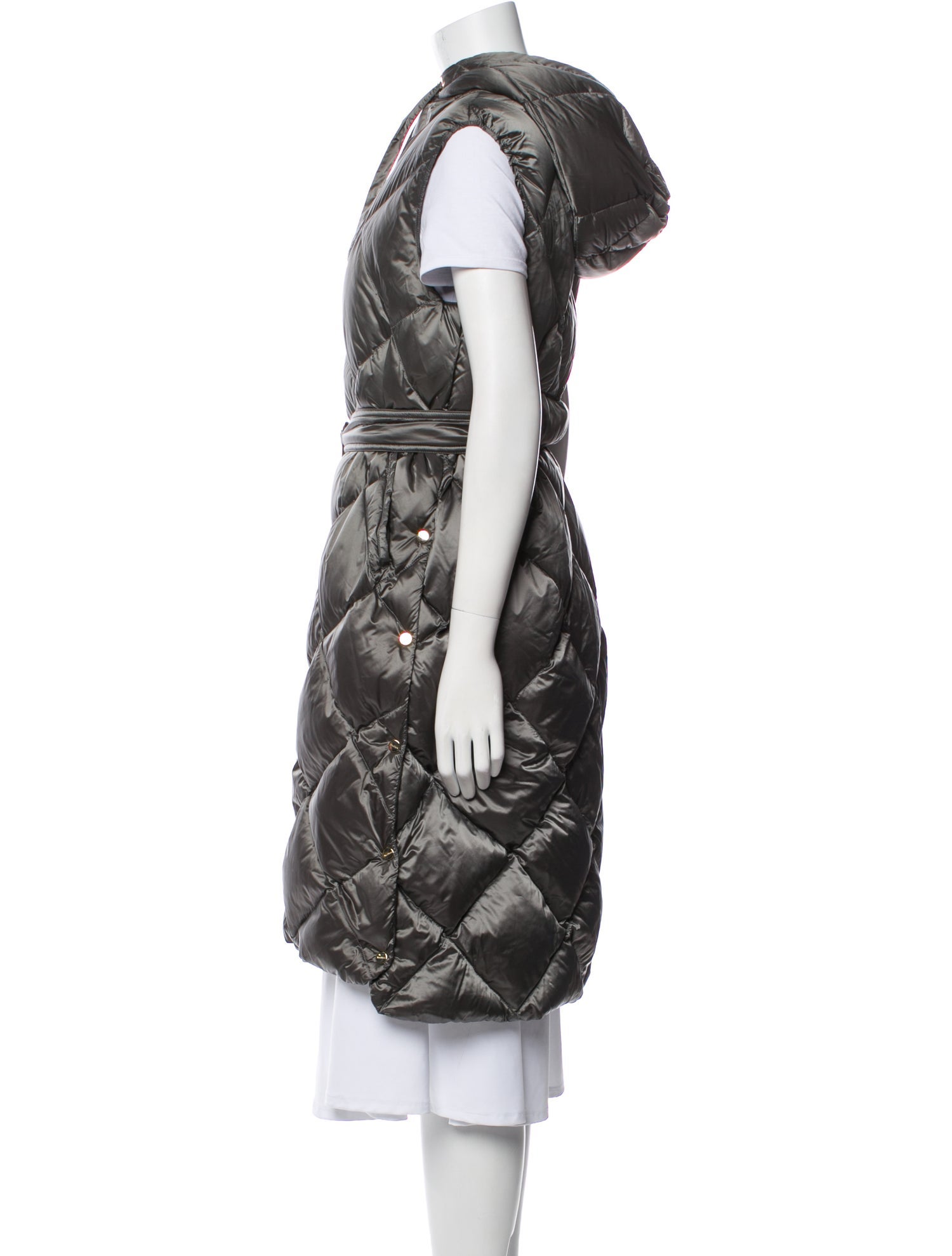 Max Mara Plaid Print Down Coat w/ Tags