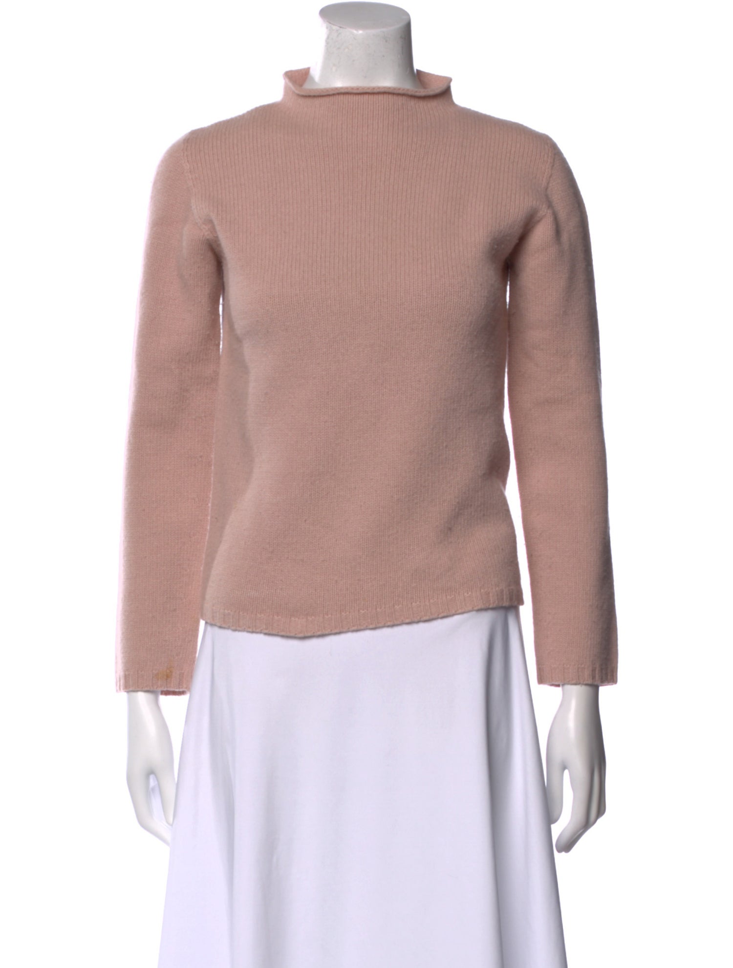 Max Mara Virgin Wool Mock Neck Sweater