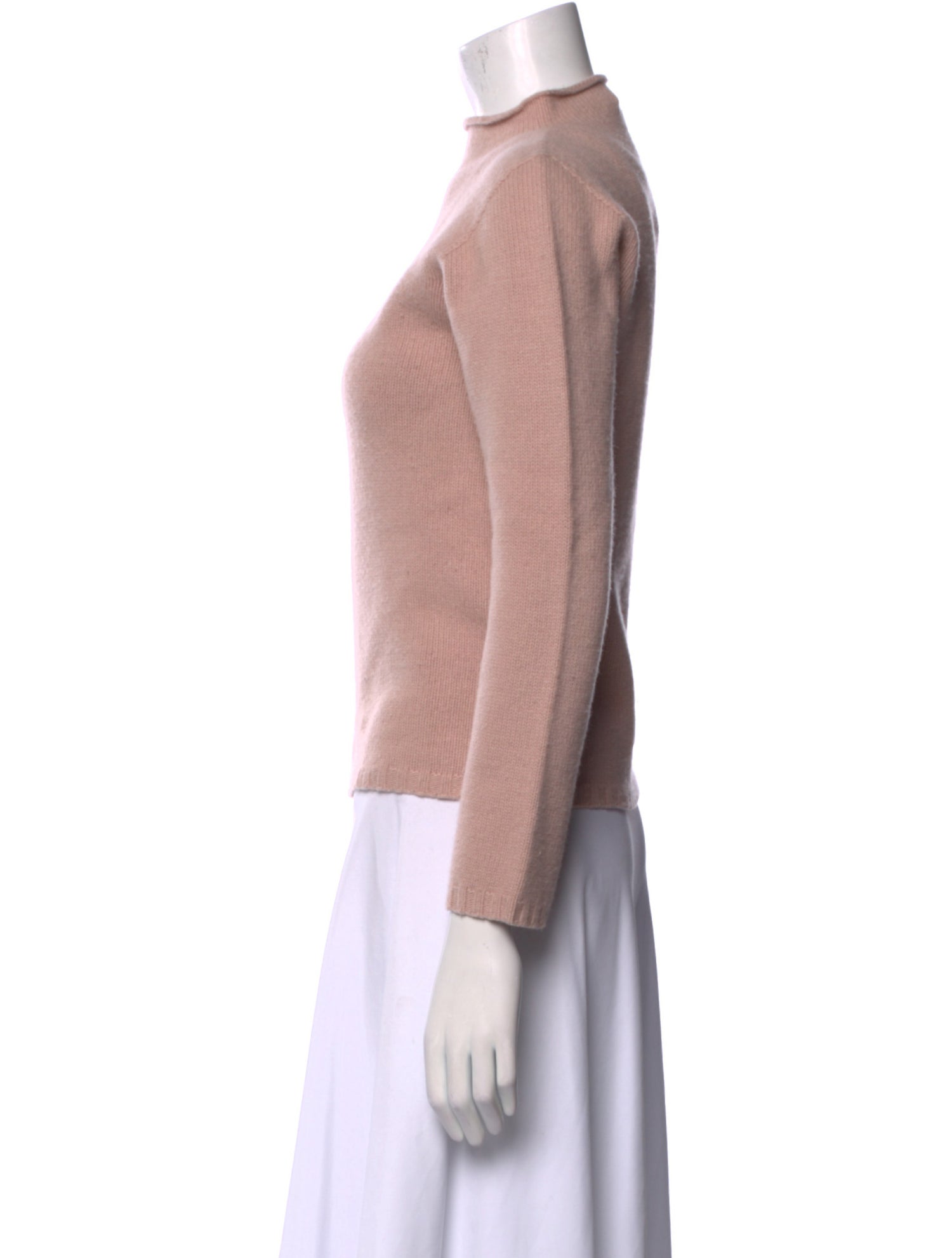 Max Mara Virgin Wool Mock Neck Sweater