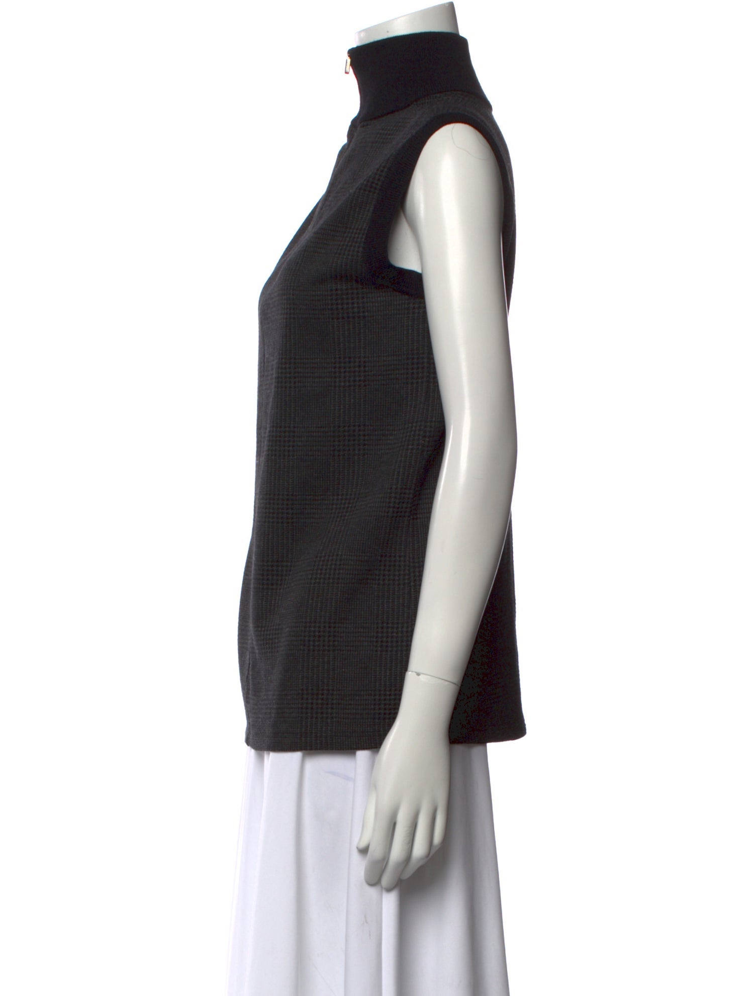 Max Mara Turtleneck Sleeveless Top