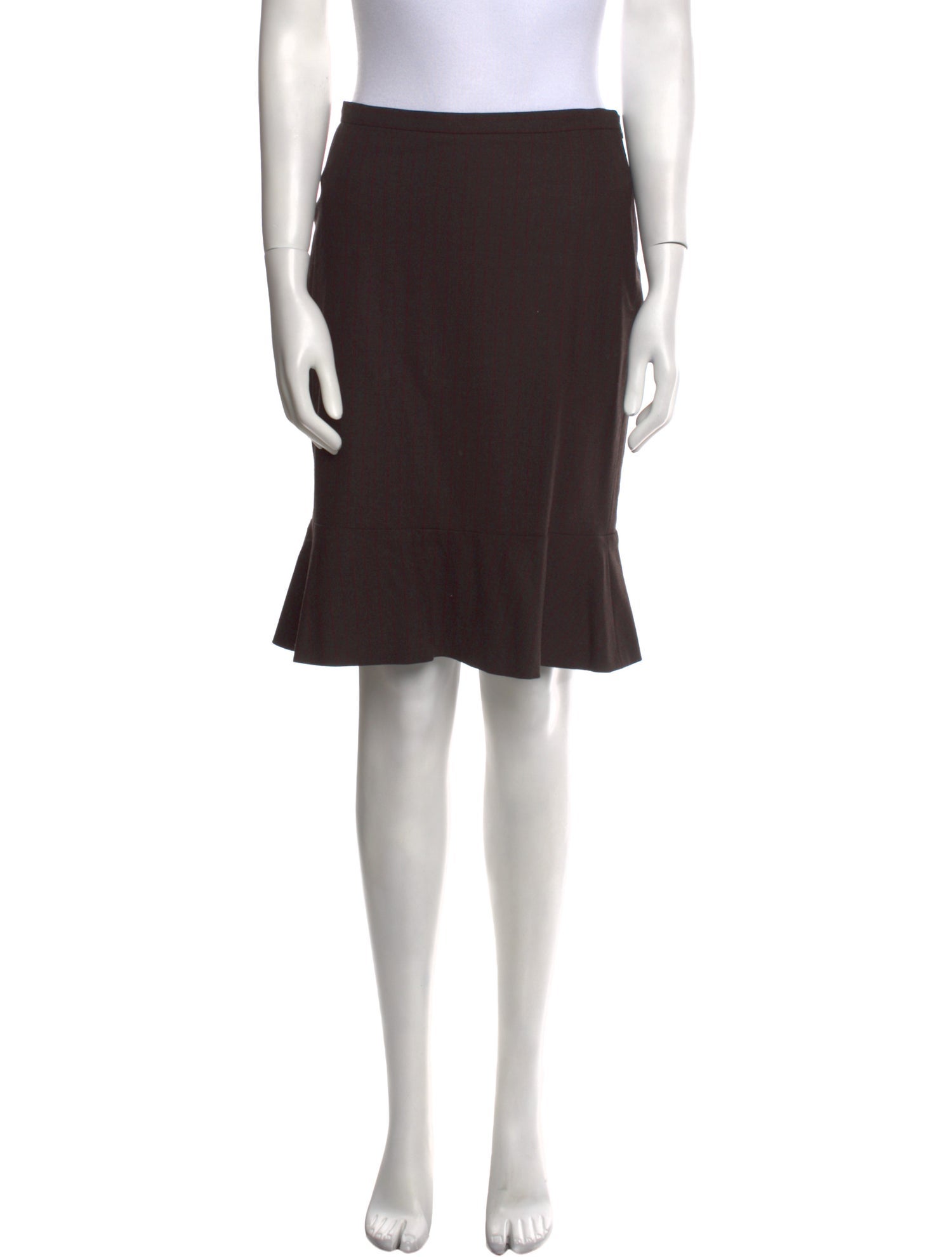 Max Mara Virgin Wool Knee-Length Skirt