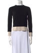 Max Mara Colorblock Pattern Crew Neck Sweater