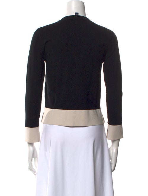 Max Mara Colorblock Pattern Crew Neck Sweater