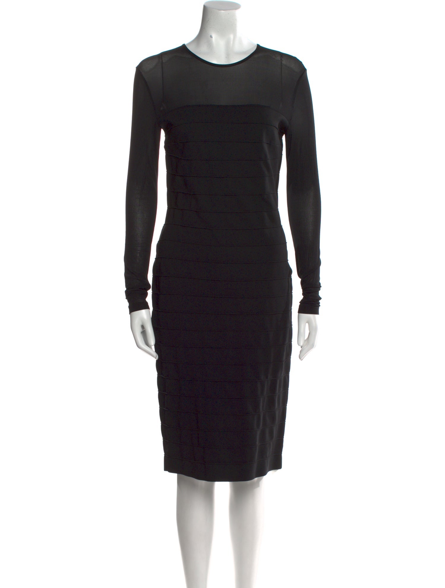 Max Mara Crew Neck Knee-Length Dress