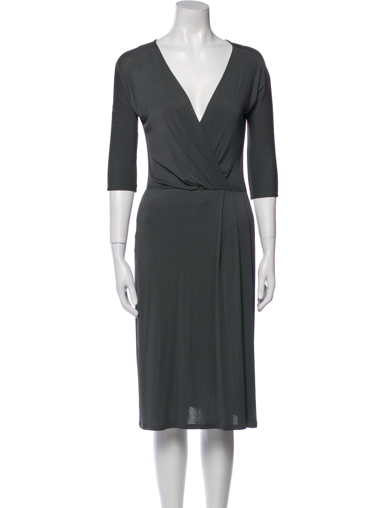 Max Mara V-Neck Knee-Length Dress