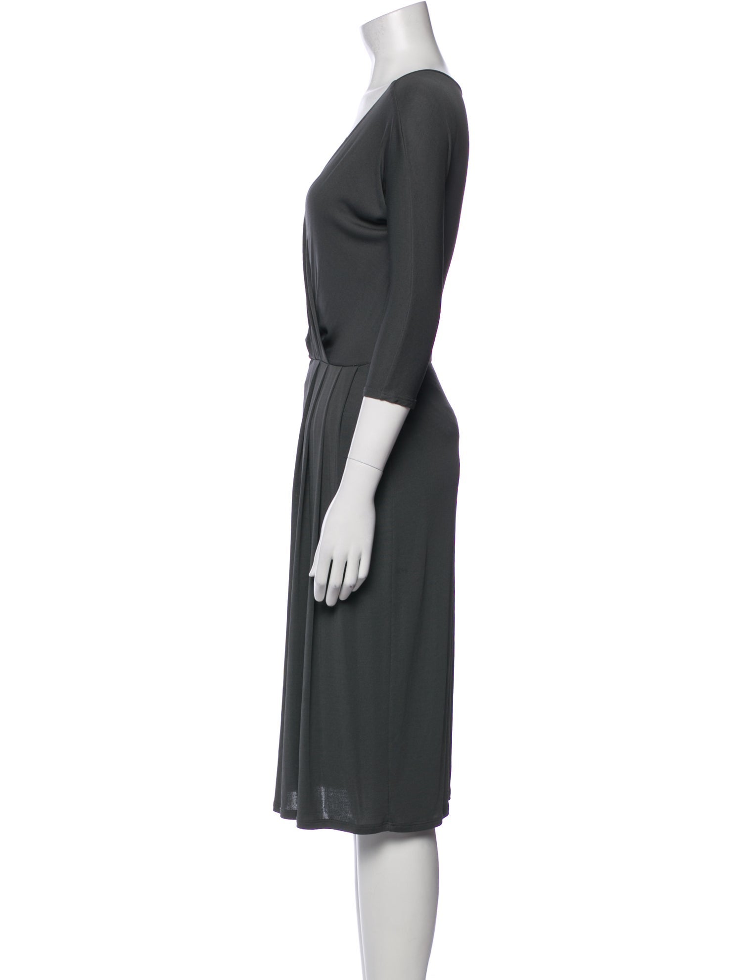 Max Mara V-Neck Knee-Length Dress