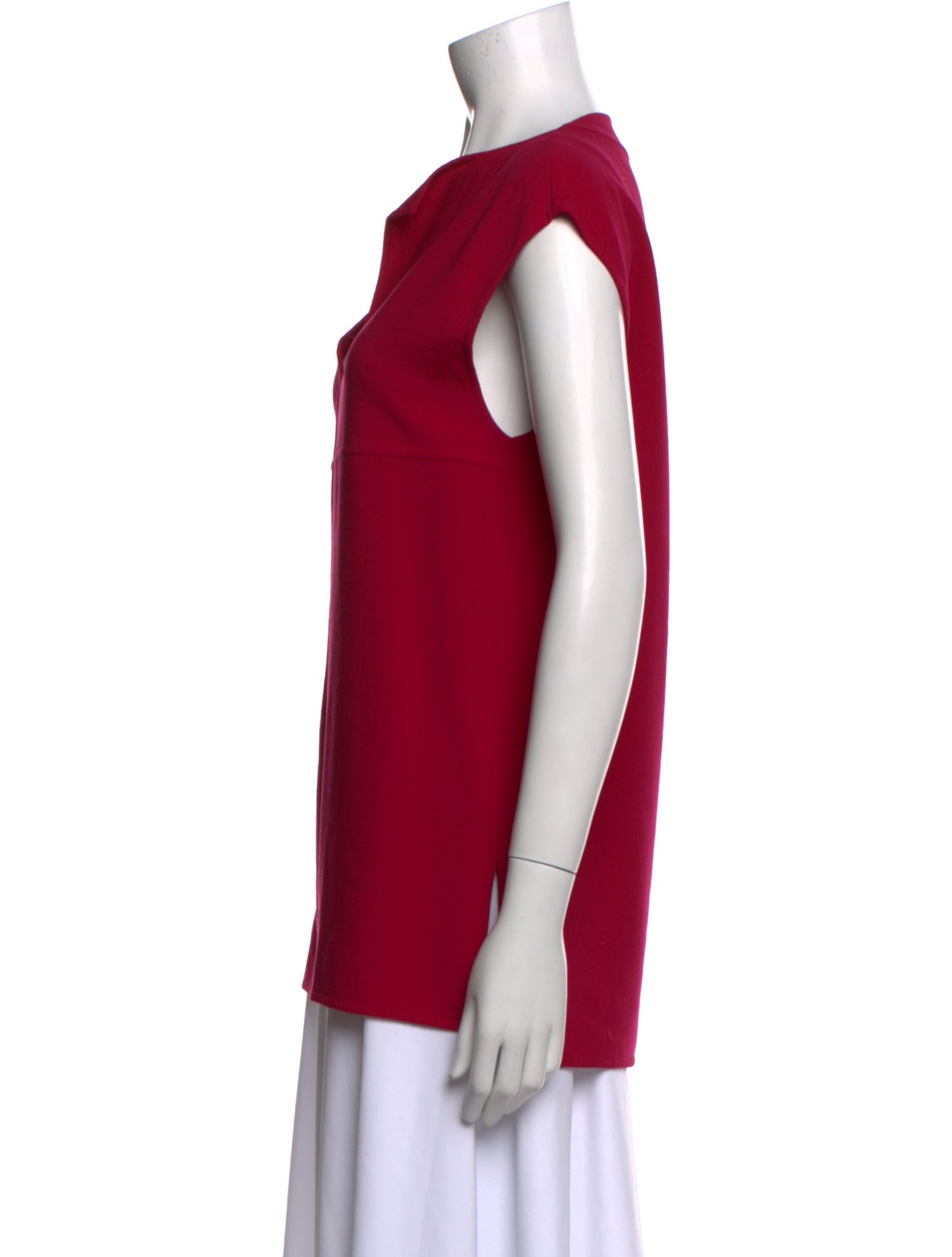 Max Mara Virgin Wool V-Neck Top