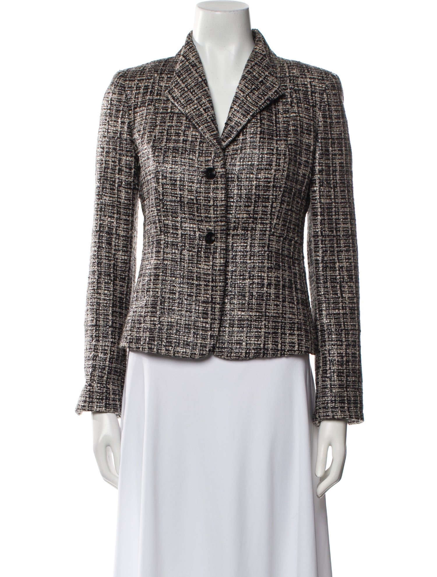 Max Mara Tweed Pattern Blazer