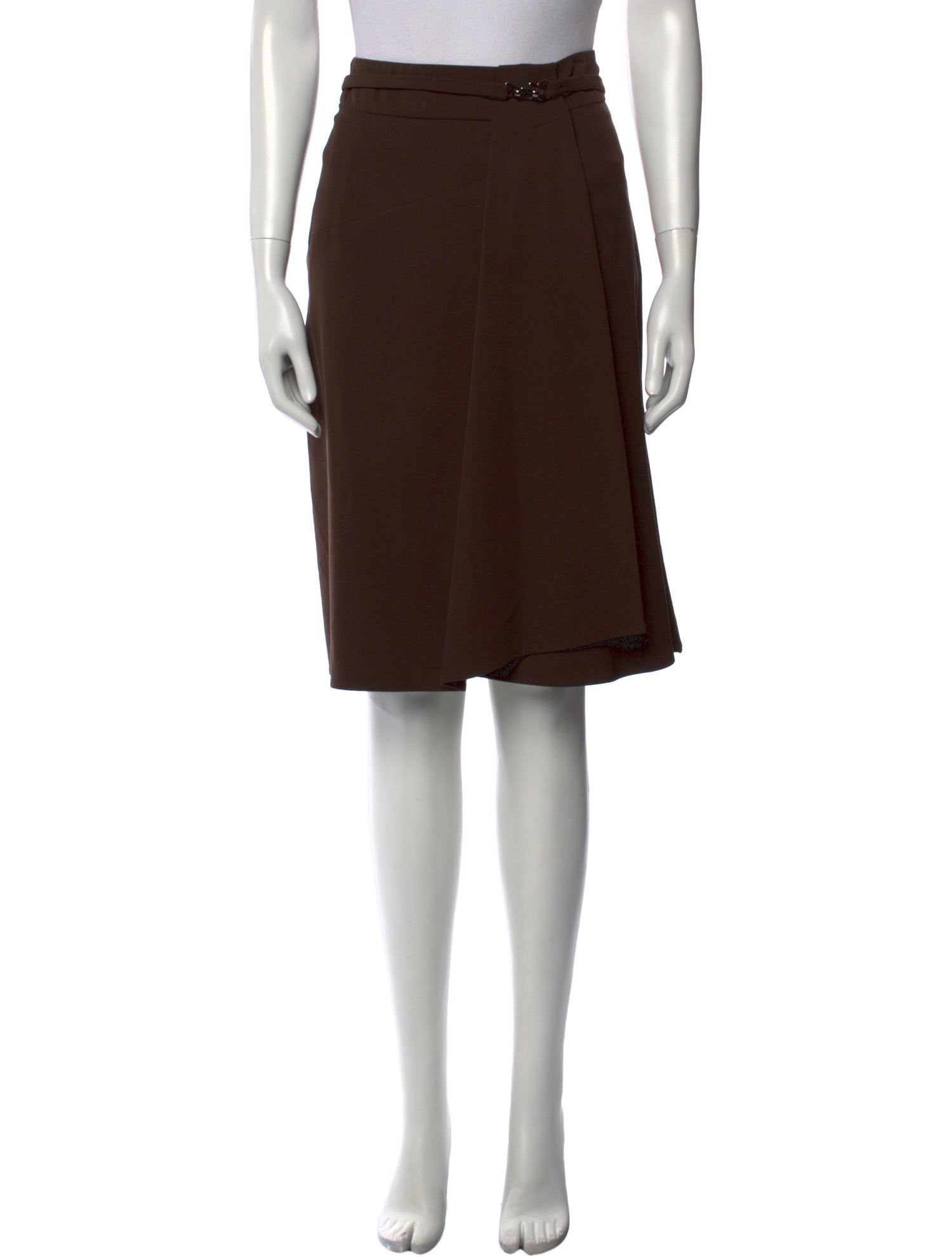Max Mara Virgin Wool Knee-Length Skirt