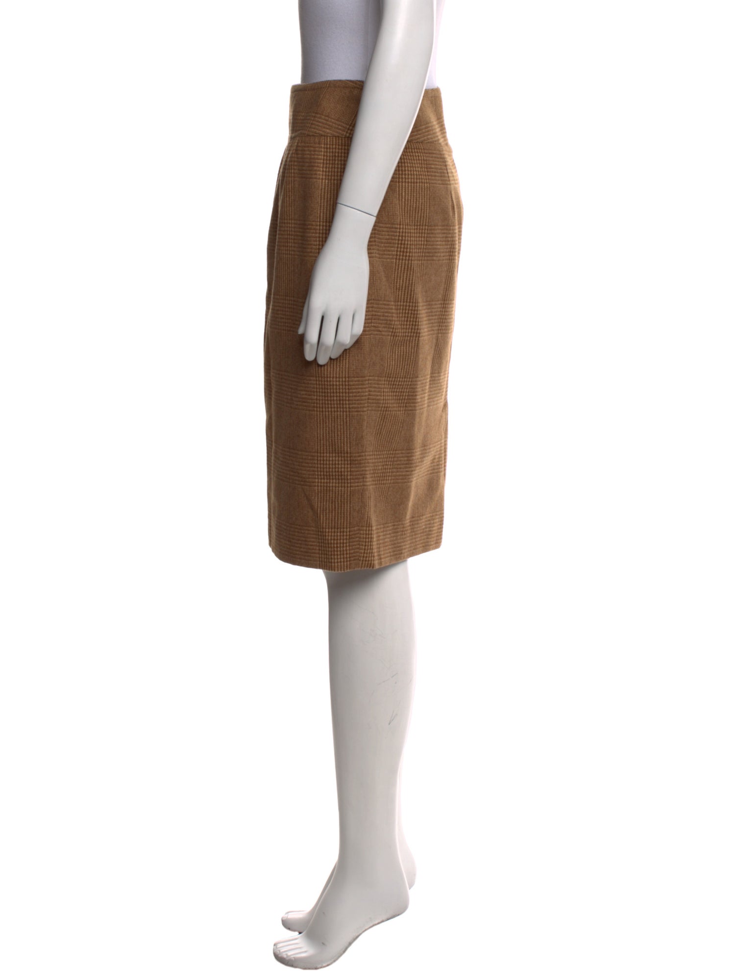 Max Mara Virgin Wool Knee-Length Skirt
