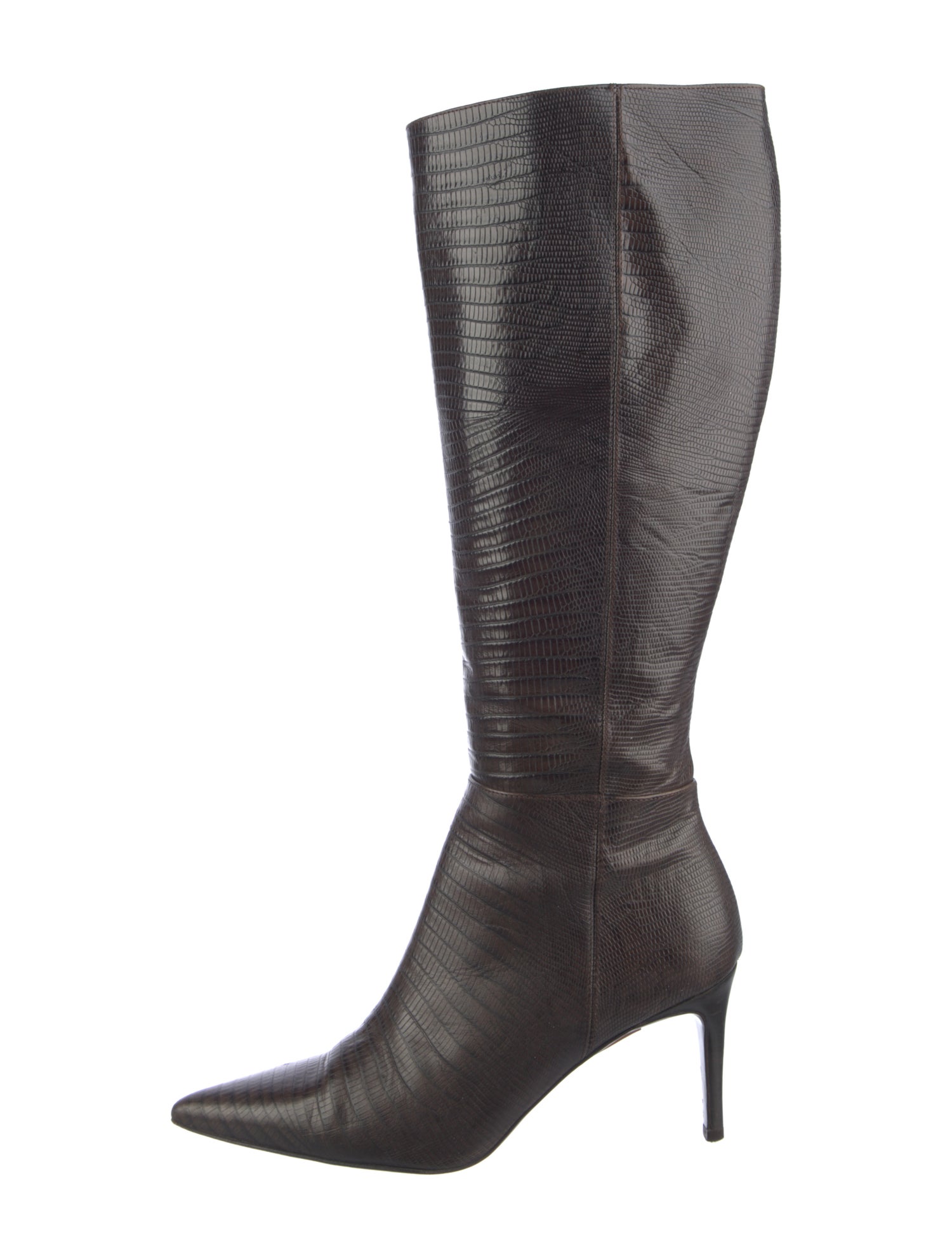 Max Mara Embossed Leather Boots