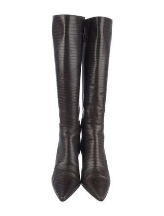 Max Mara Embossed Leather Boots