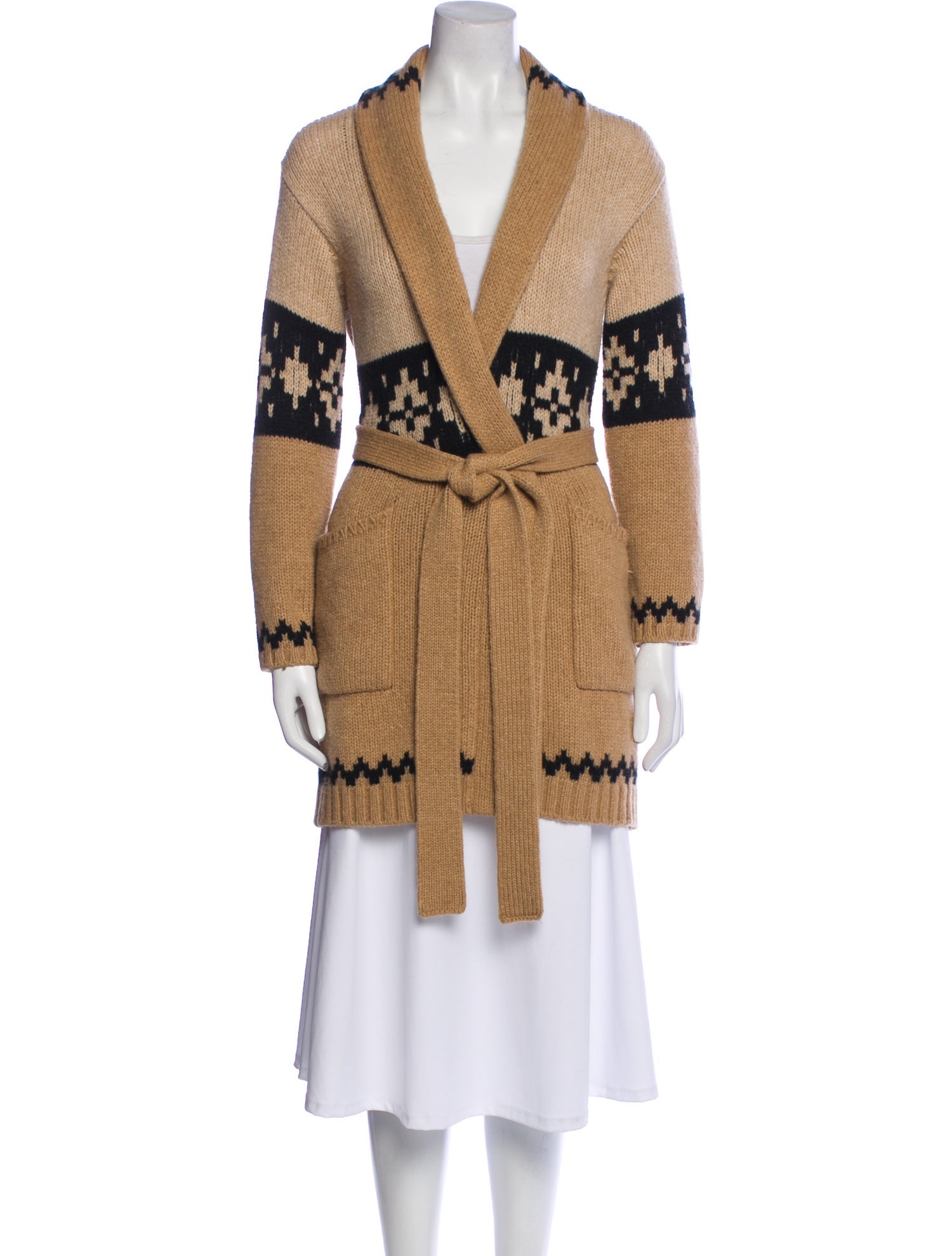 Max Mara Printed V-Neck Sweater