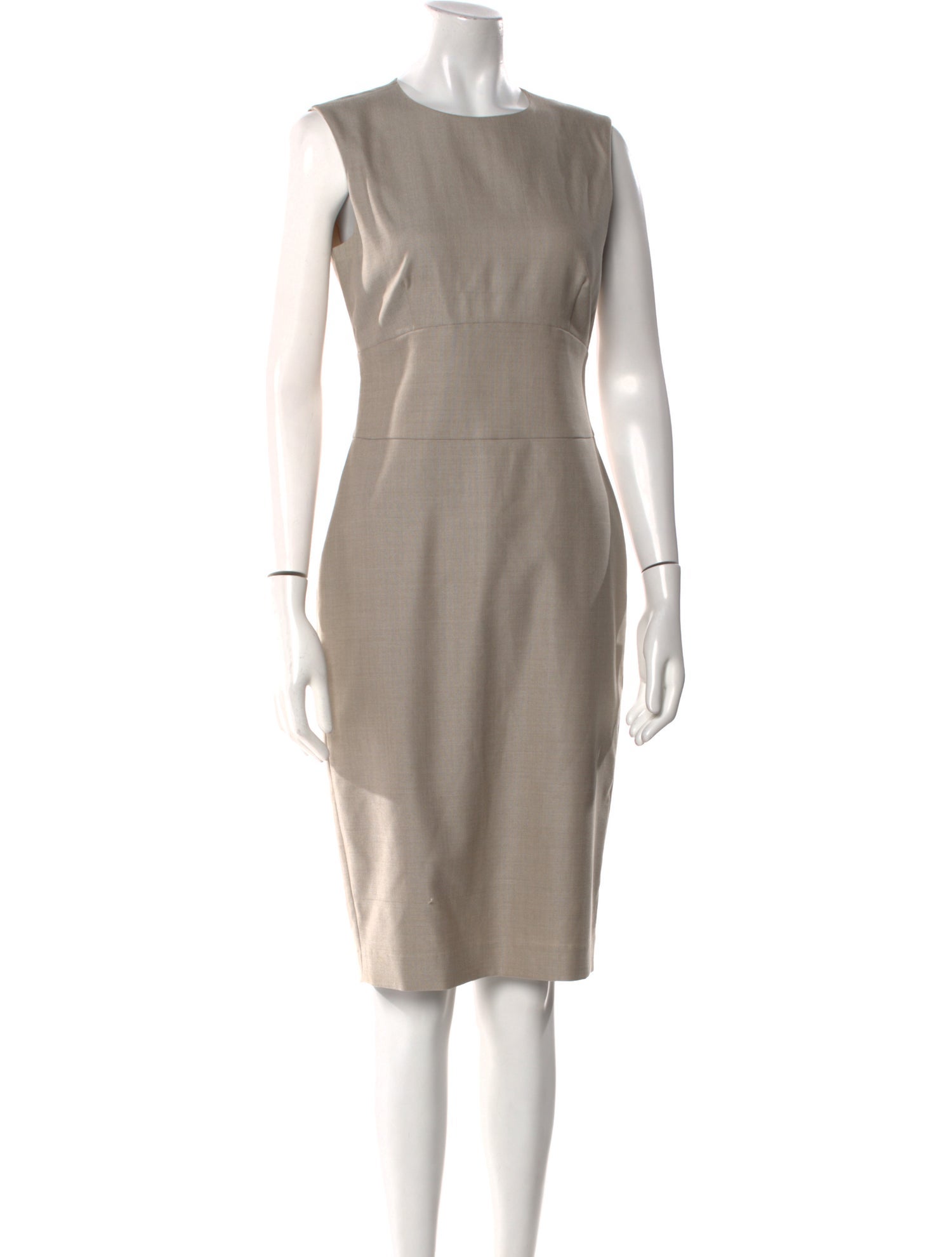 Max Mara Virgin Wool Knee-Length Dress