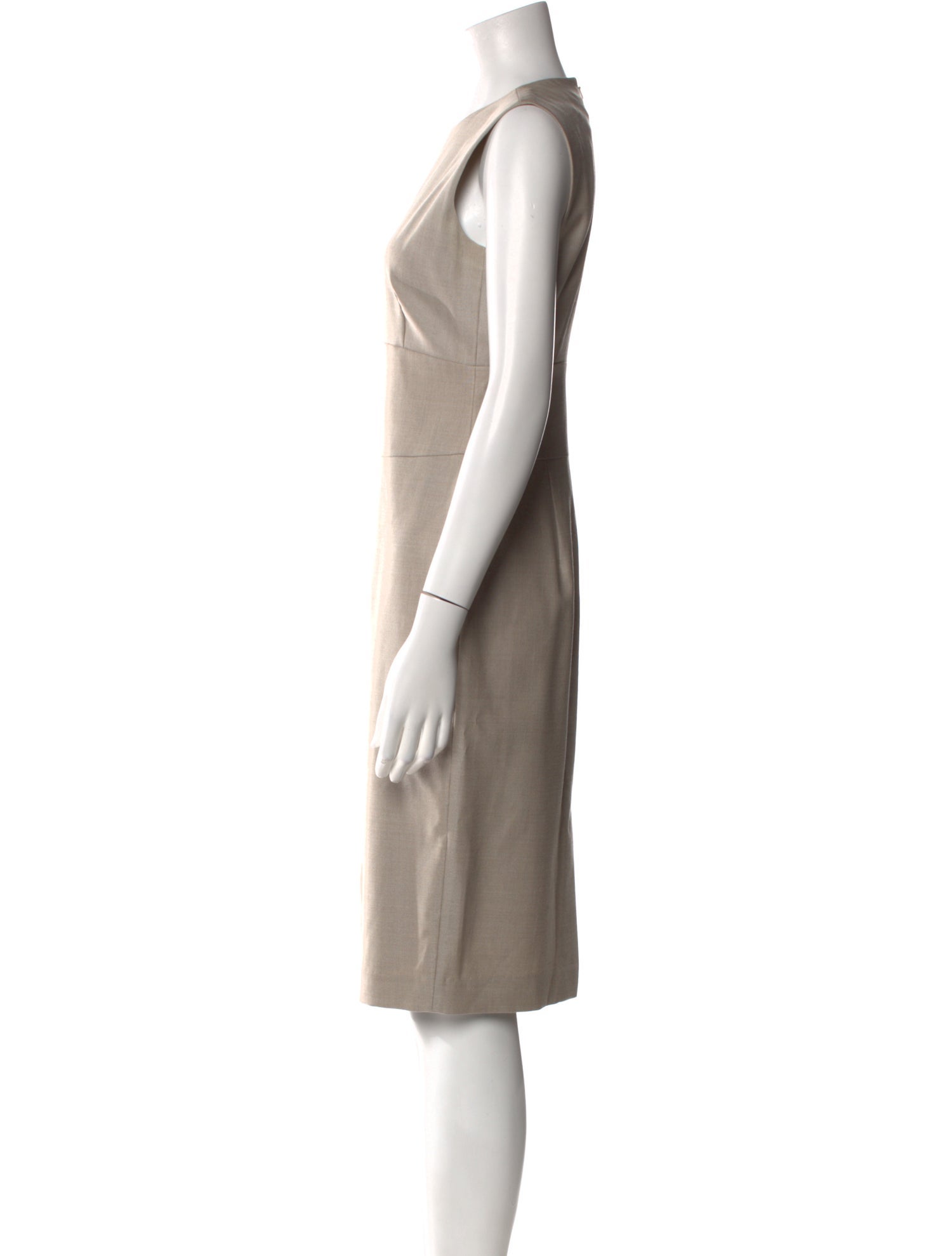 Max Mara Virgin Wool Knee-Length Dress