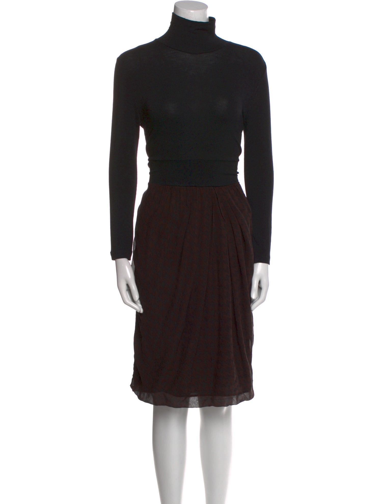 Max Mara Turtleneck Midi Length Dress