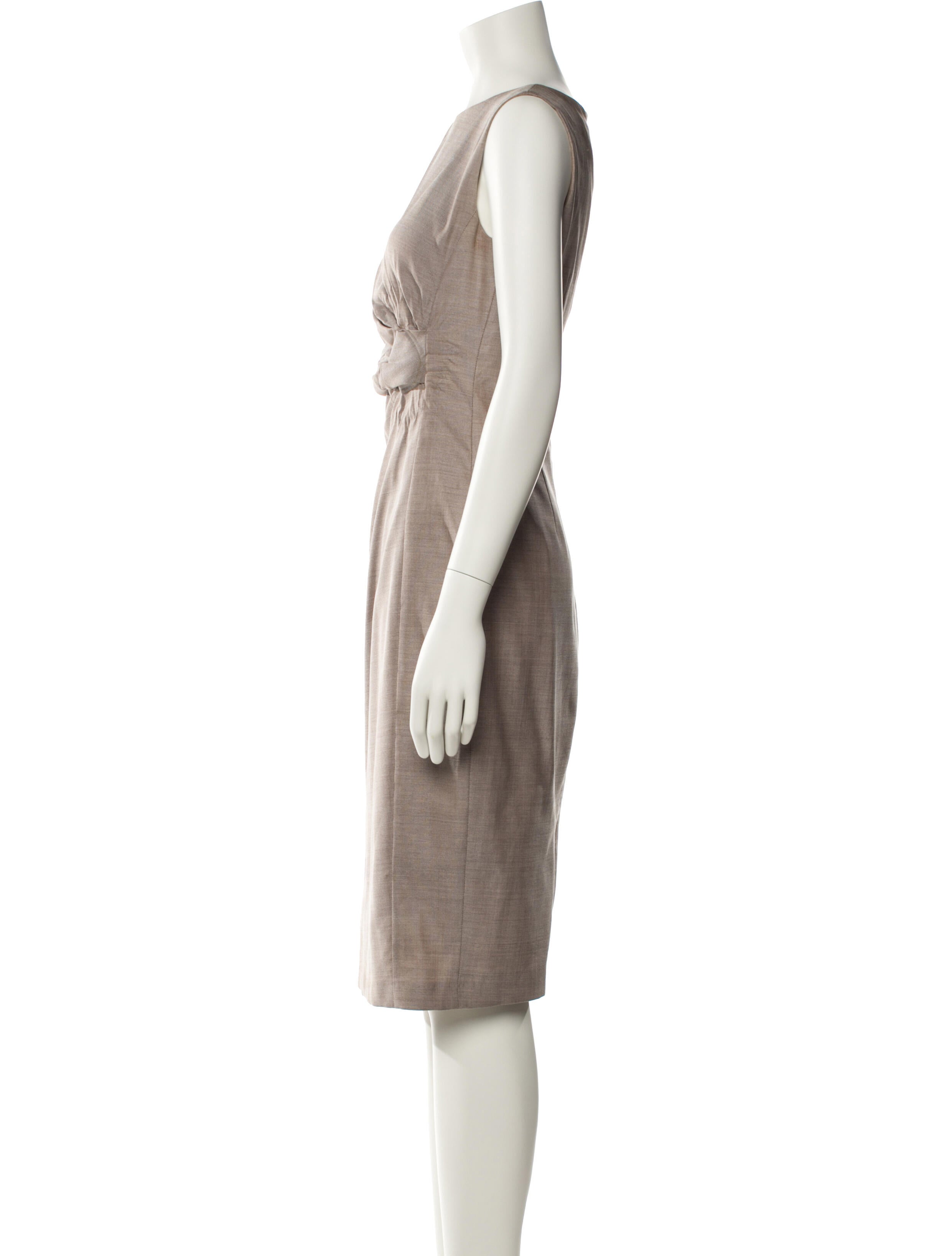 Max Mara Virgin Wool Knee-Length Dress