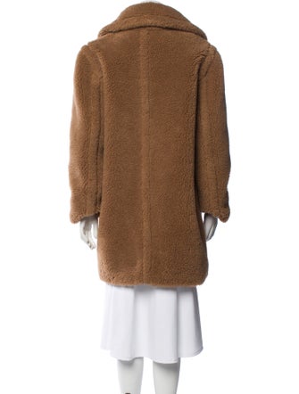 Max Mara Camel Hair Faux Fur Coat