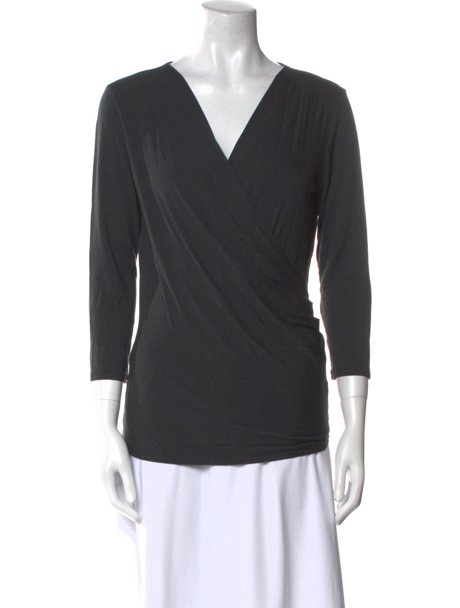 Max Mara V-Neck Three-Quarter Sleeve Top